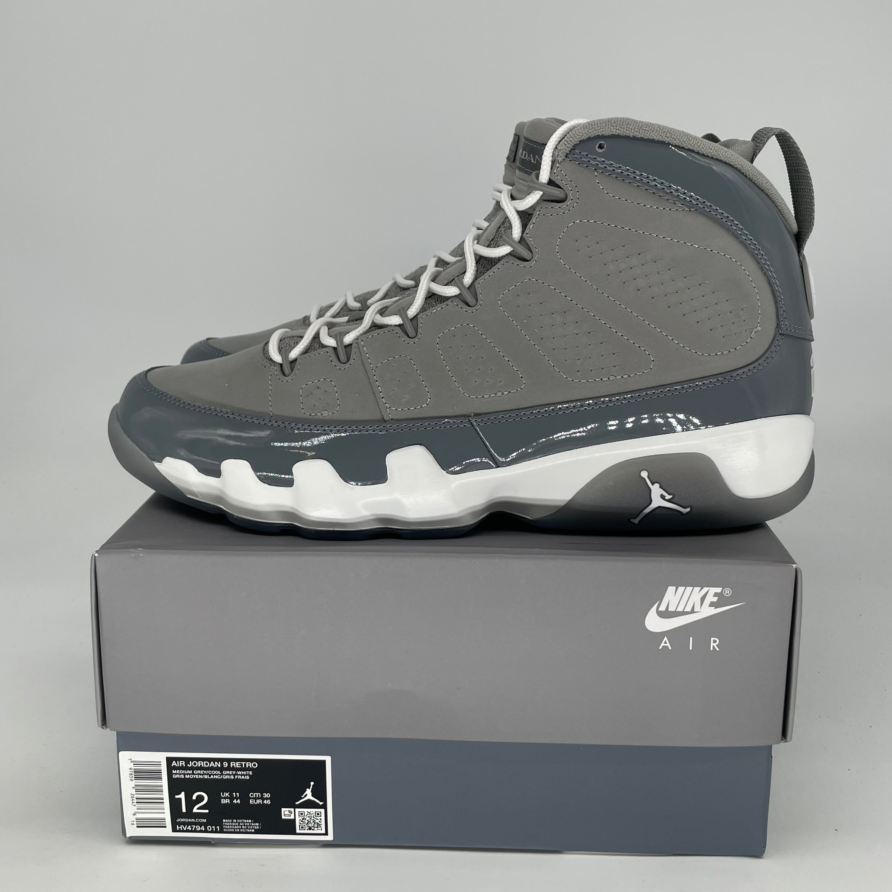 AIR JORDAN 9 COOL GREY HV4794-011 SIZE 12/13.5W