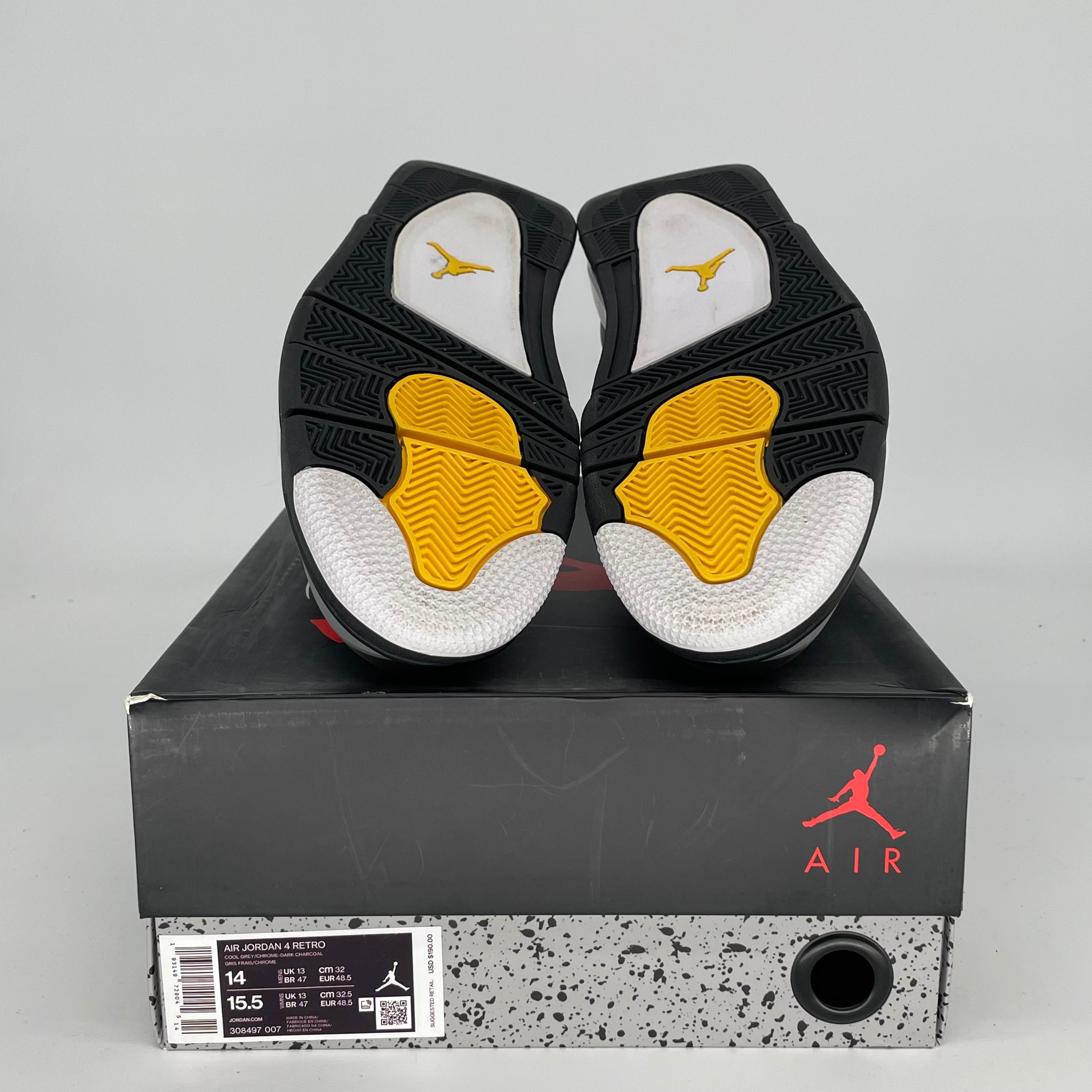 AIR JORDAN 4 COOL GREY SIZE 14 308497-007