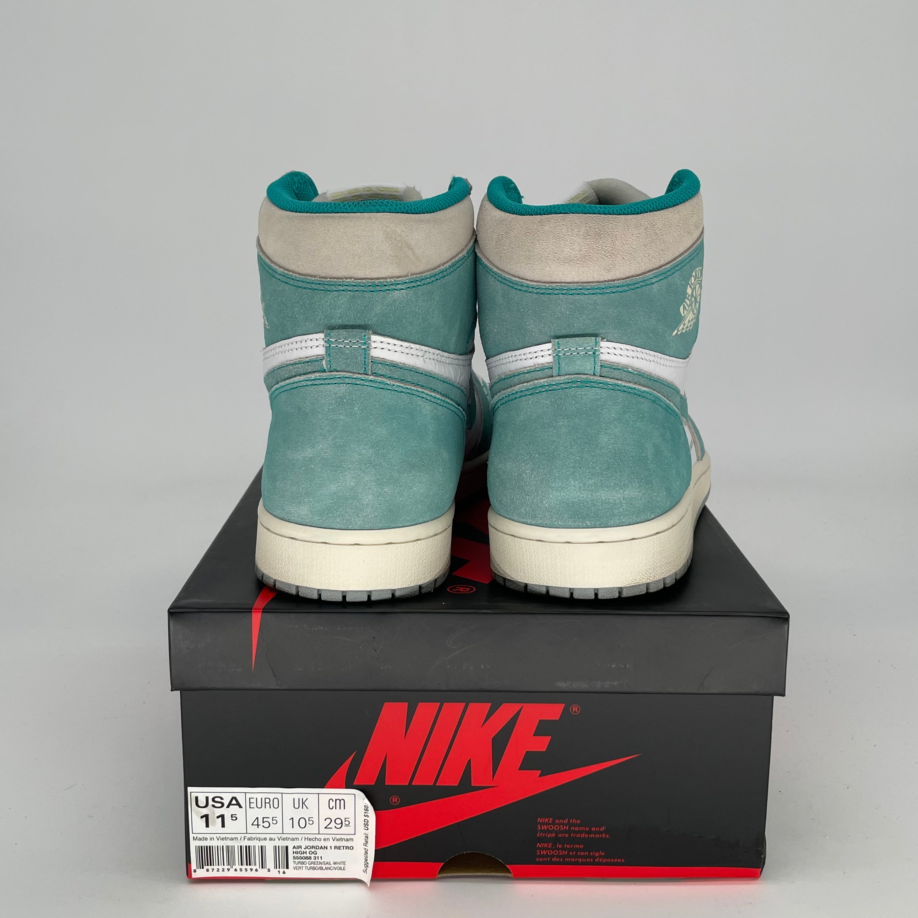 AIR JORDAN 1 TURBO GREEN SIZE 11.5 555088-311