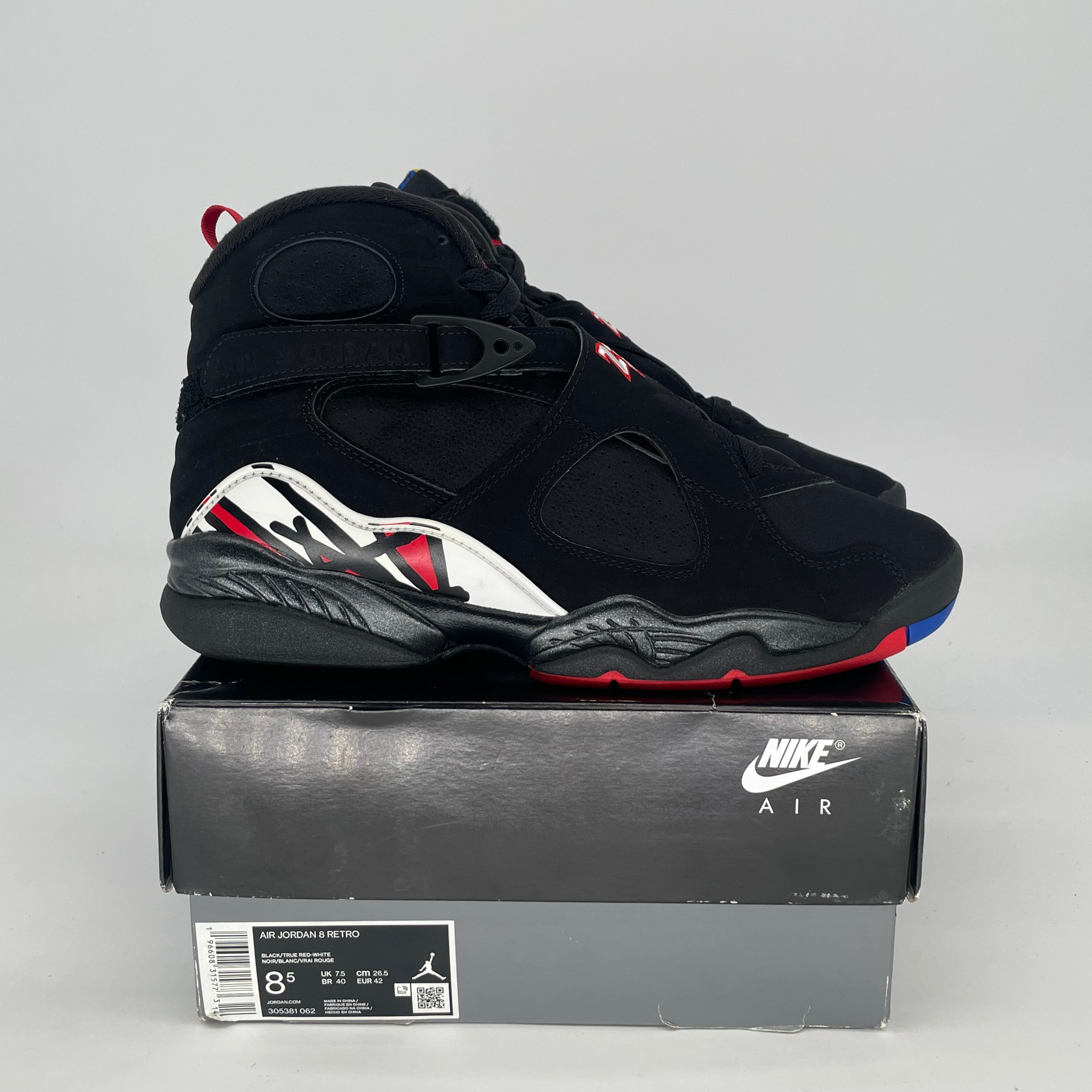 AIR JORDAN 8 PLAYOFFS 305381-062 SIZE 8.5/10W