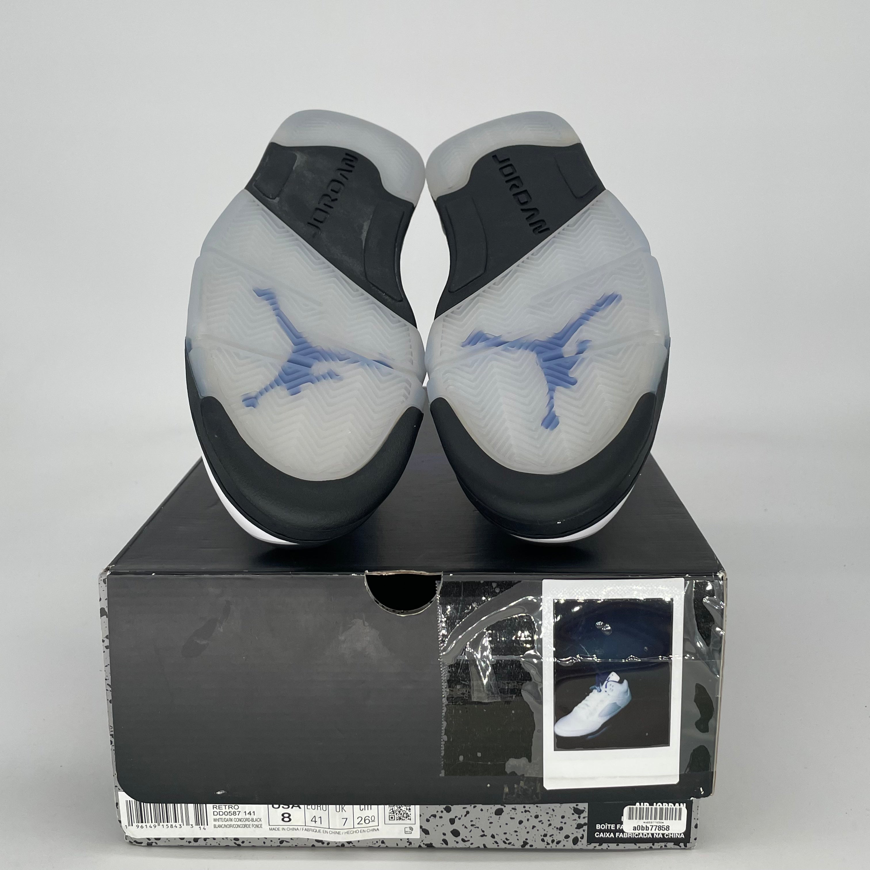 AIR JORDAN 5 DARK CONCORD DD0587-141 SIZE 8/9.5W