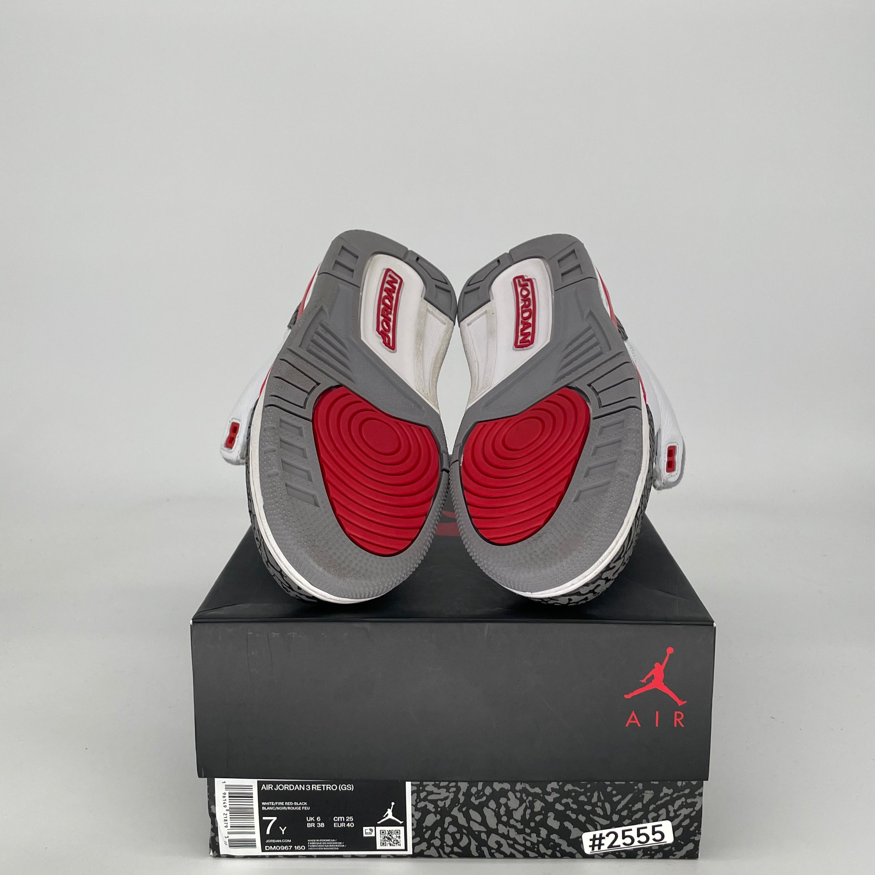 AIR JORDAN 3 FIRE RED DM0967-160 SIZE 7/8.5W