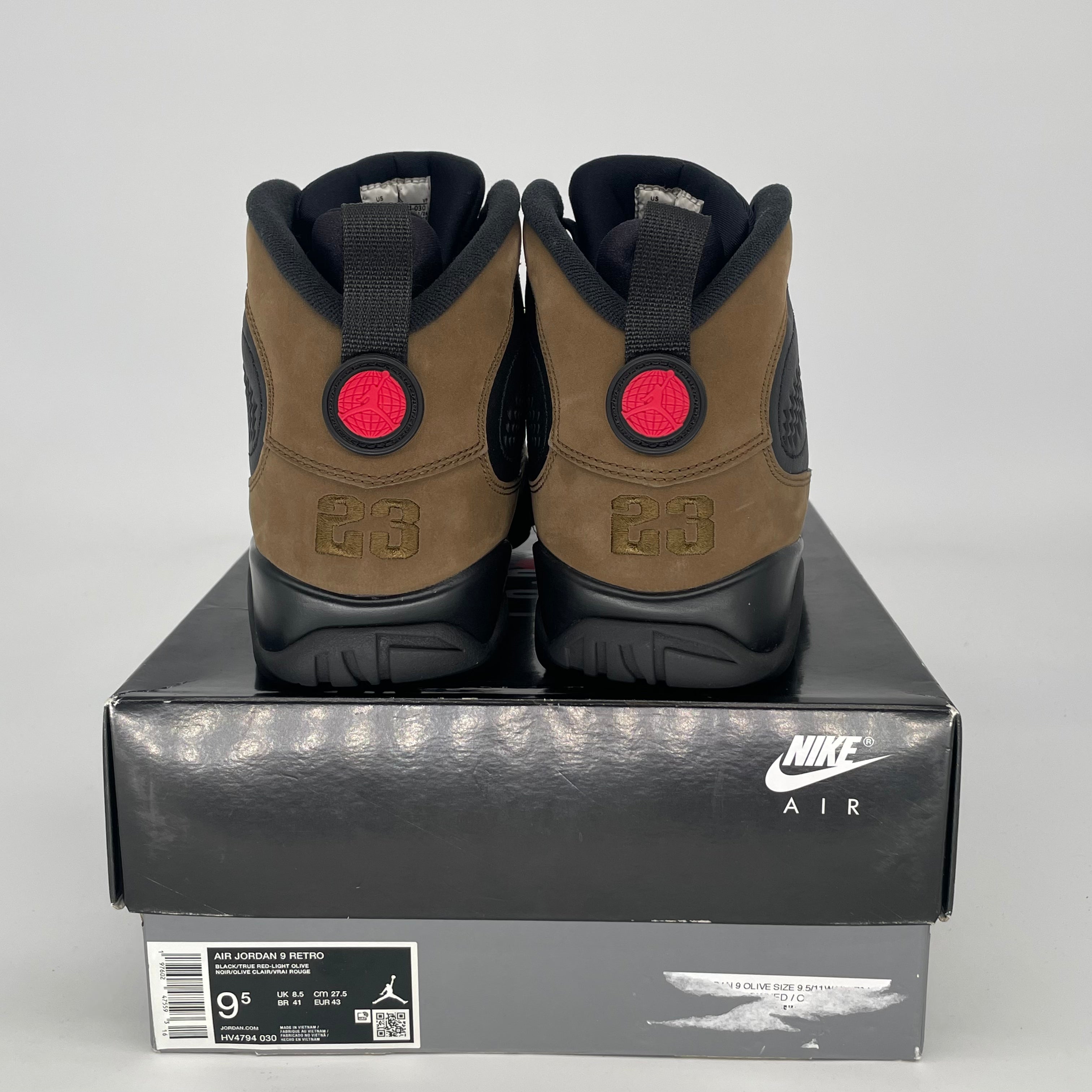 AIR JORDAN 9 OLIVE HV4794-030 SIZE 9.5/11W
