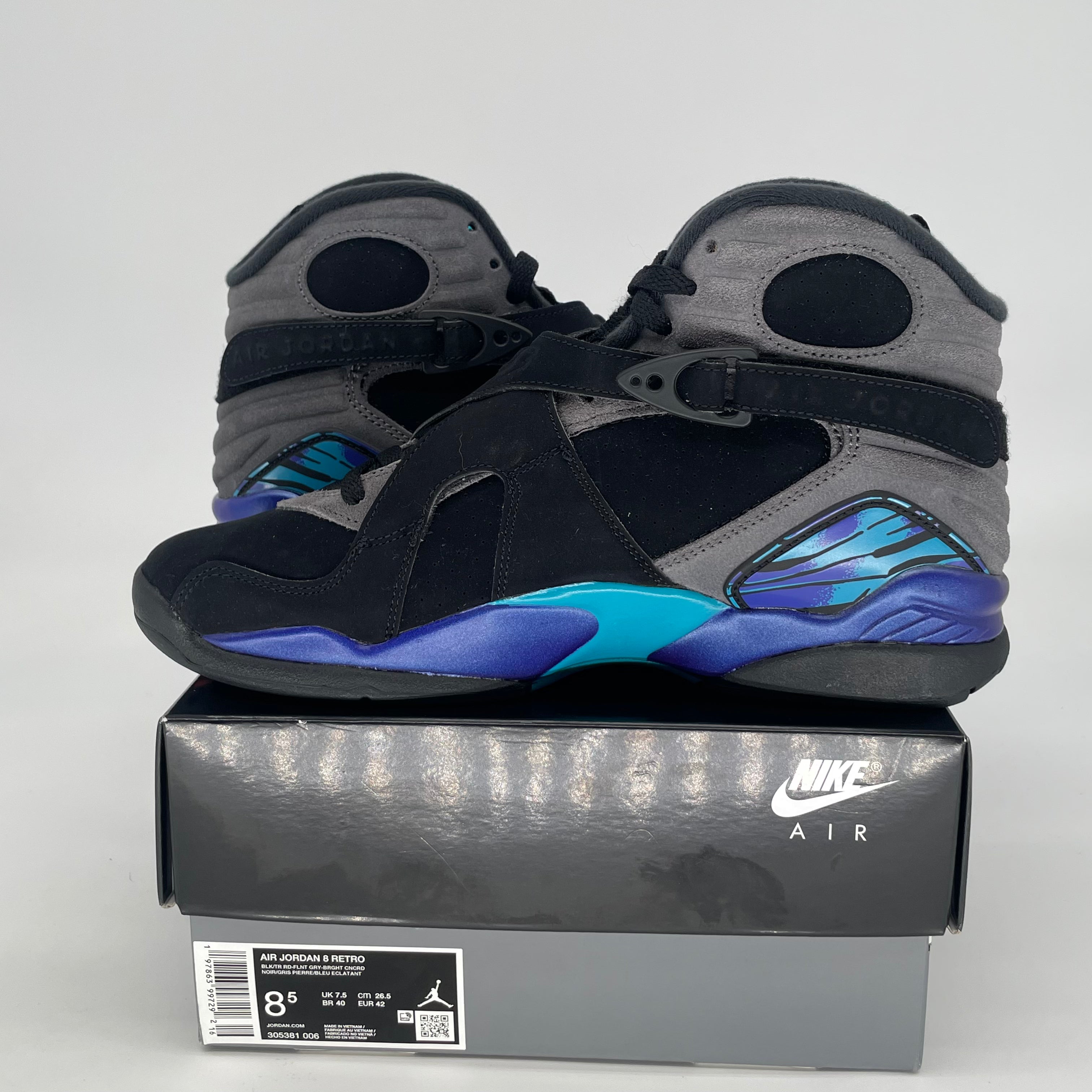 AIR JORDAN 8 AQUA 305381-006 SIZE 8.5/10W