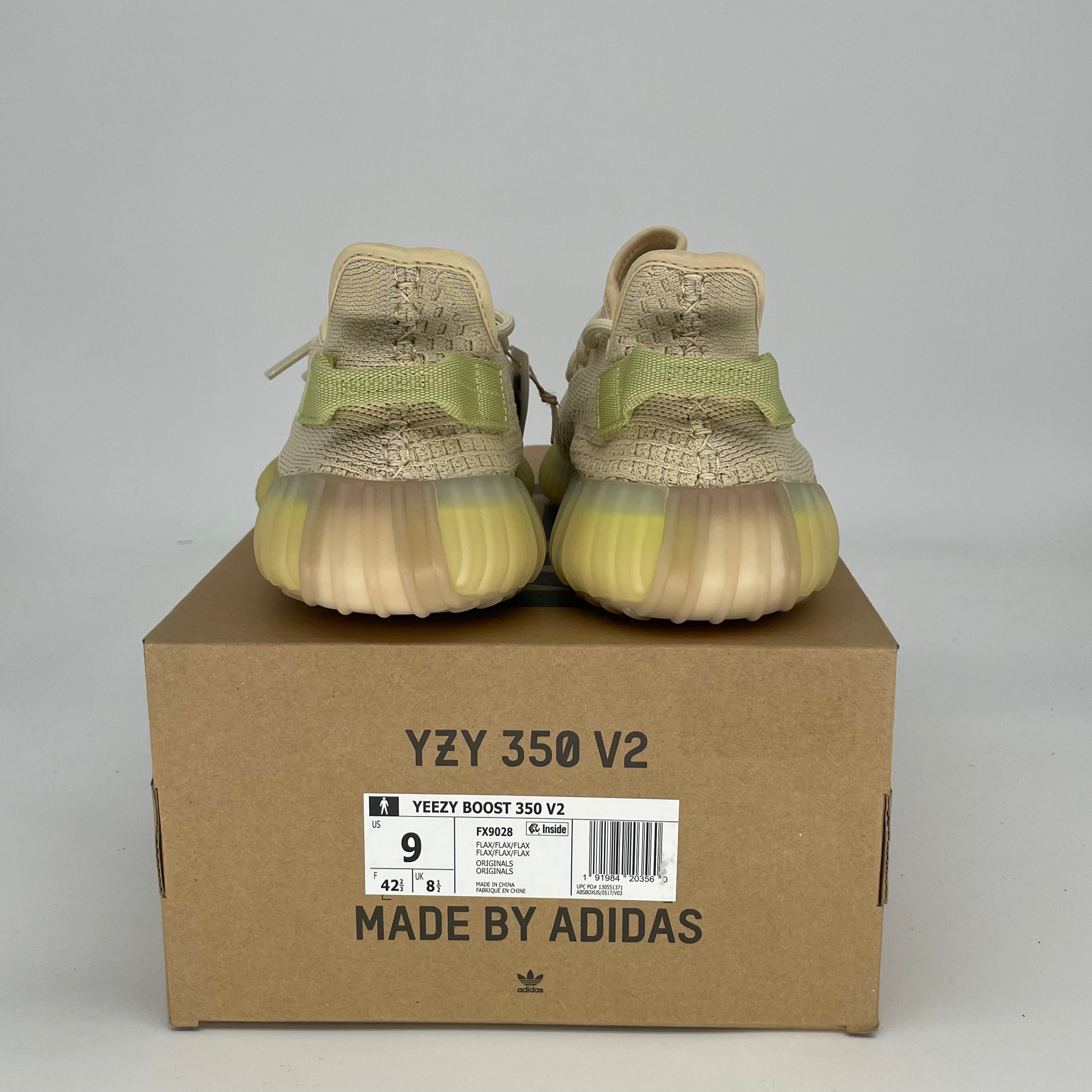 ADIDAS YEEZY 350 V2 FLAX FX9028 SIZE 9/10.5W