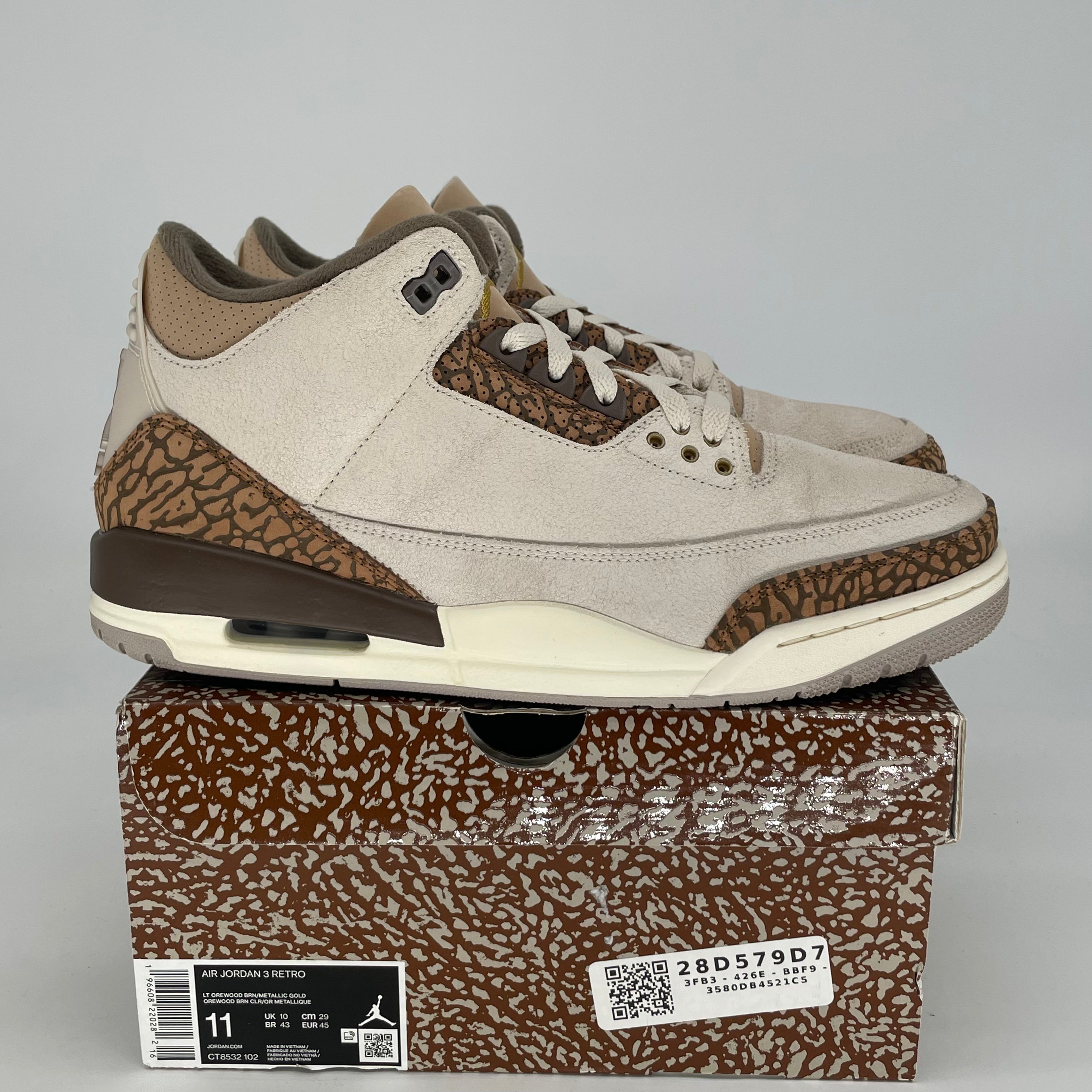 AIR JORDAN 3 PALOMINO CT8532-102 SIZE 11/12.5W