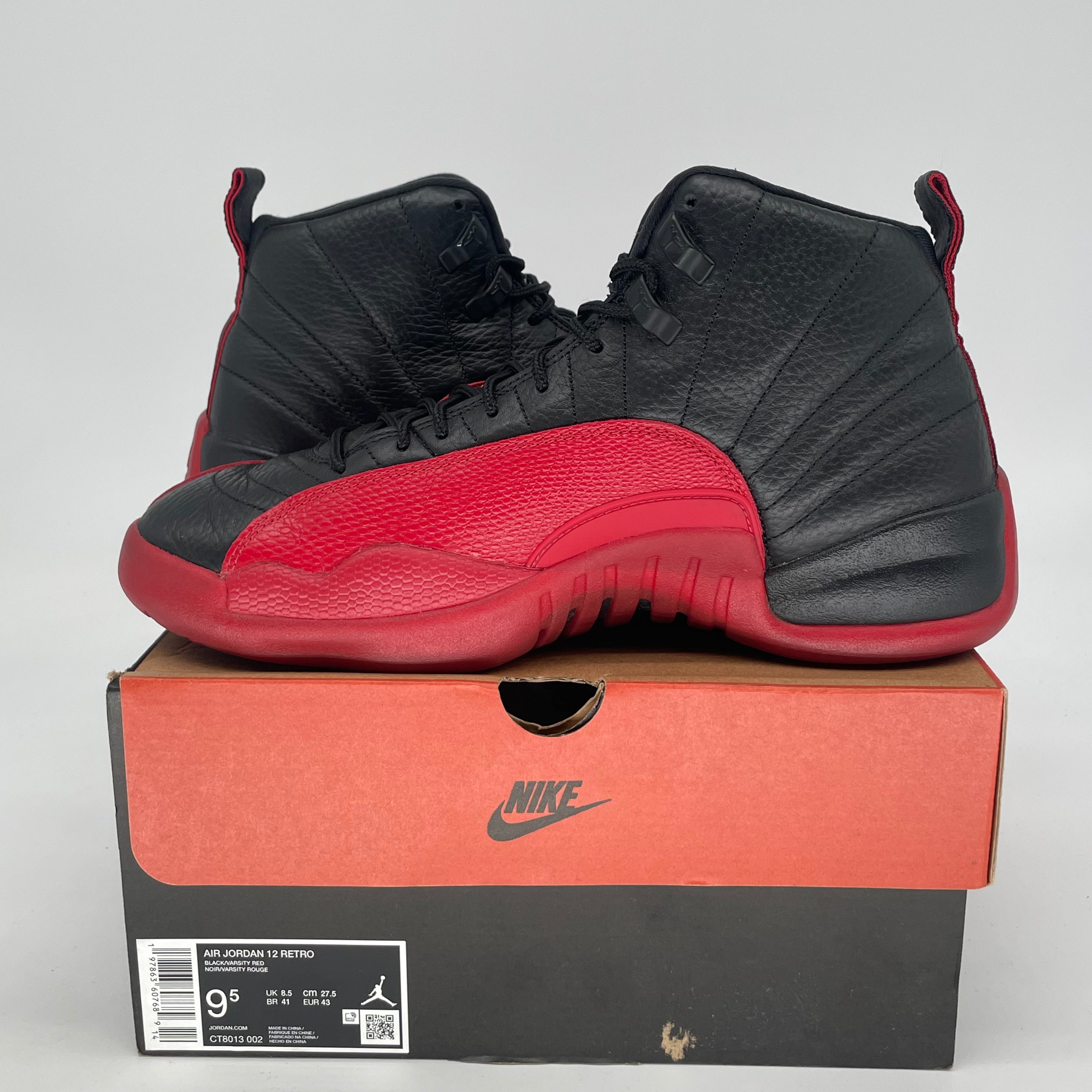 AIR JORDAN 12 FLU GAME CT8013-002 SIZE 9.5/11W