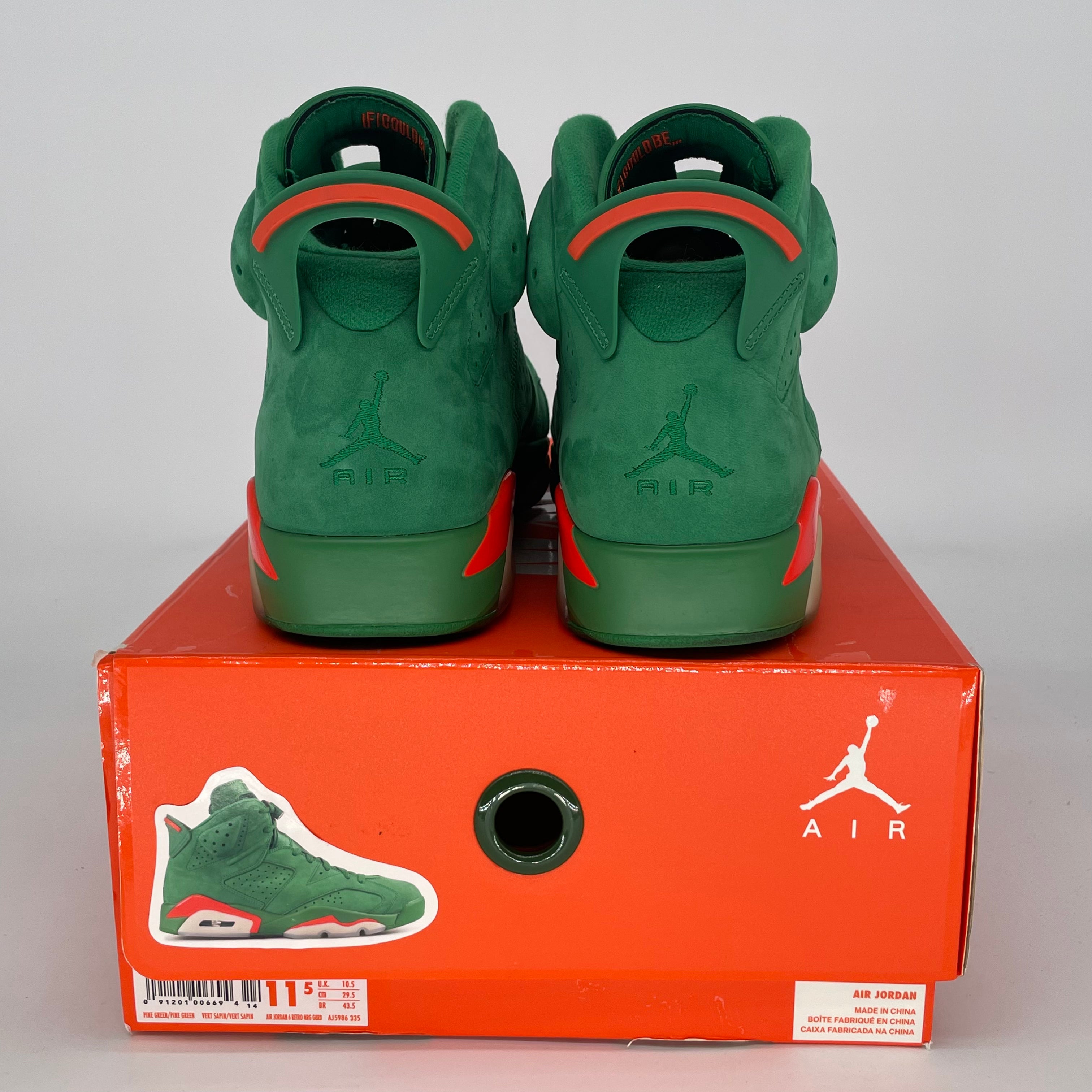 AIR JORDAN 6 GATORADE GREEN AJ5986-335 SIZE 11.5/13W
