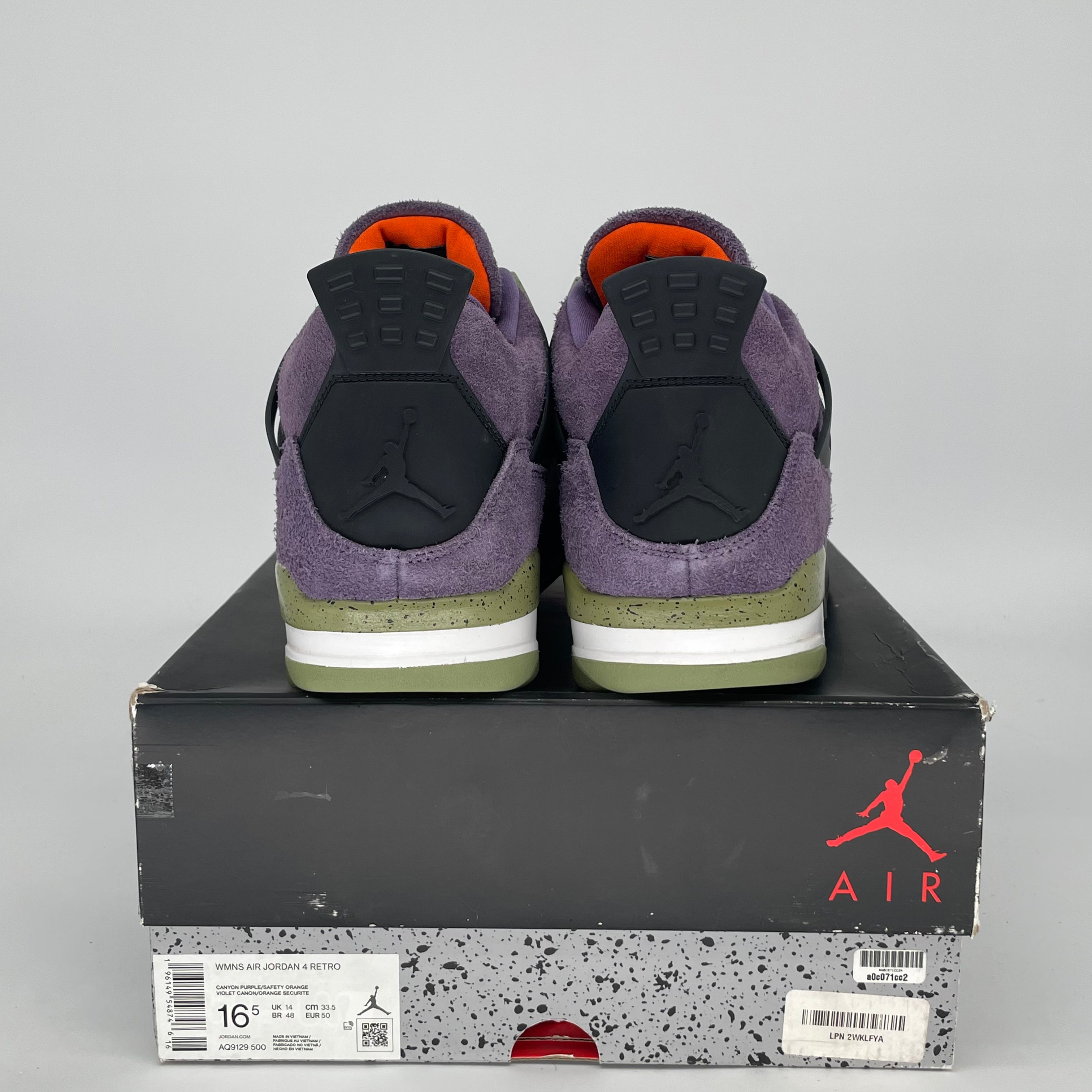 AIR JORDAN 4 CANYON PURPLE W AQ9129-500 SIZE 15/16.5W