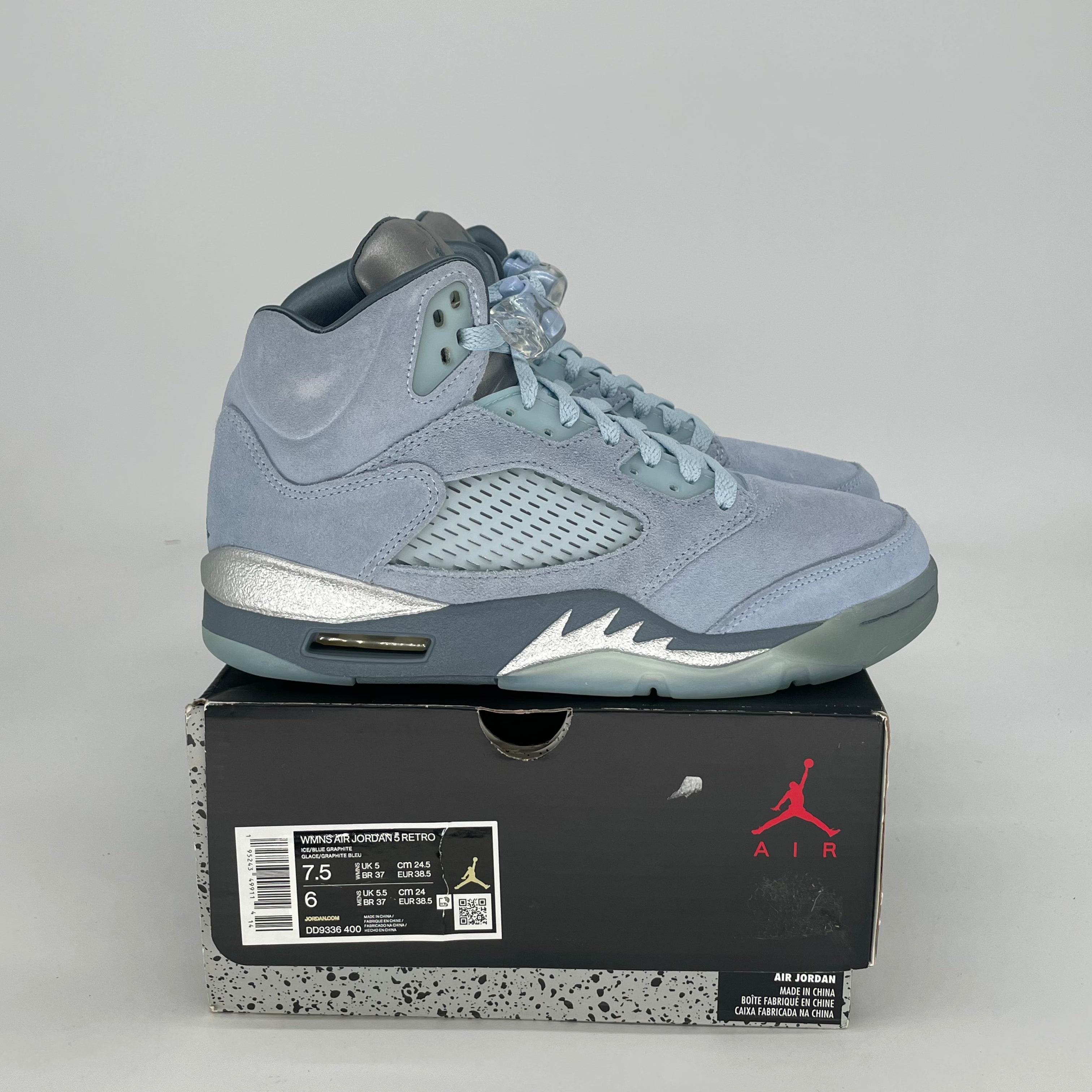 AIR JORDAN 5 BLUEBIRD W DD9336-400 SIZE 6/7.5W