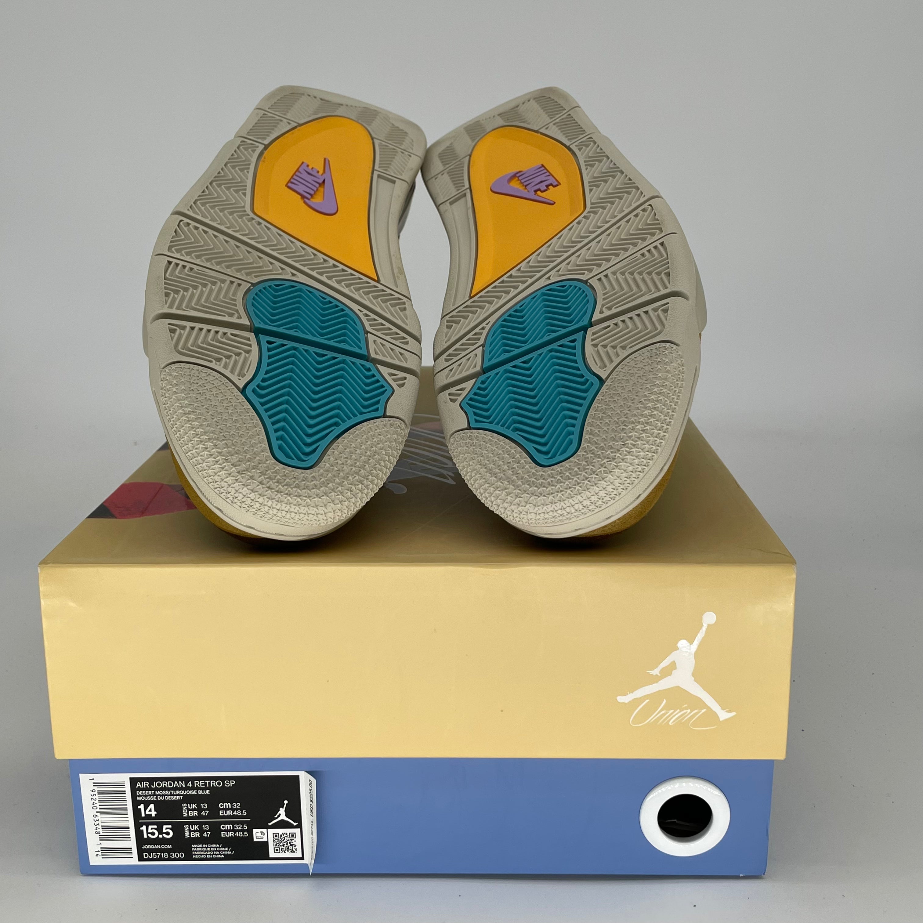 UNION X AIR JORDAN 4 DESERT MOSS SIZE 14/15.5W DJ5718-300