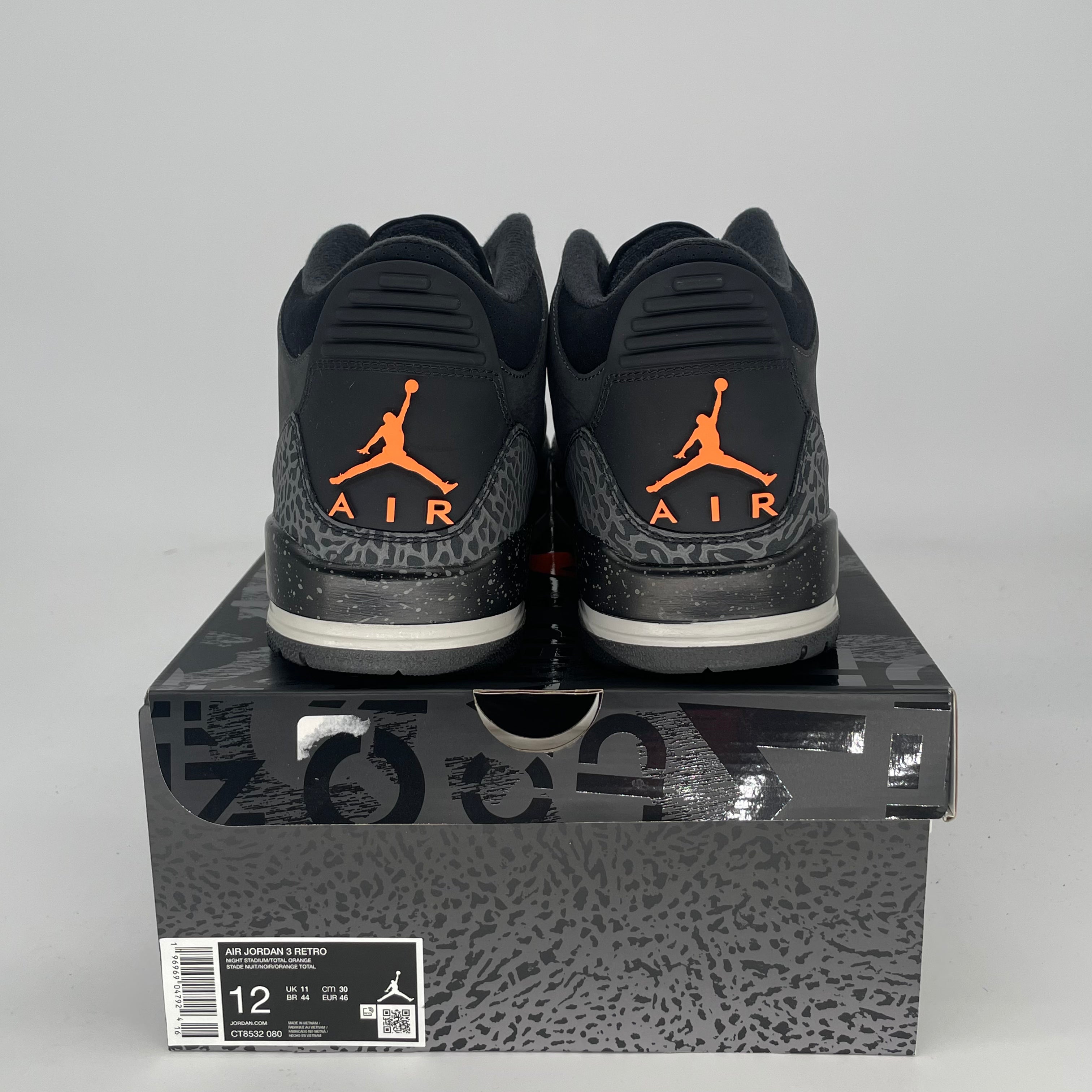 AIR JORDAN 3 FEAR CT8532-080 SIZE 12/13.5W