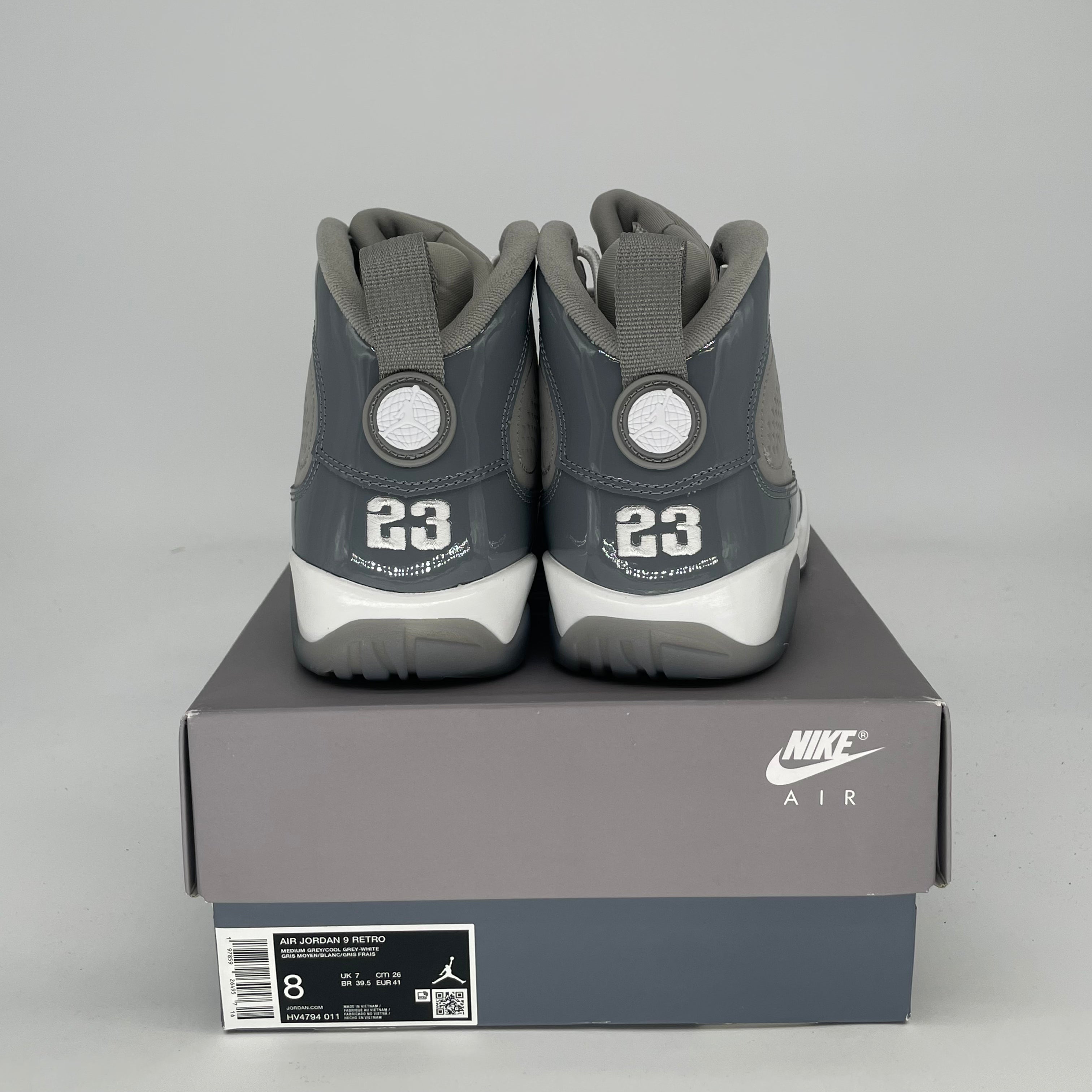 AIR JORDAN 9 COOL GREY HV4794-011 SIZE 8/9.5W