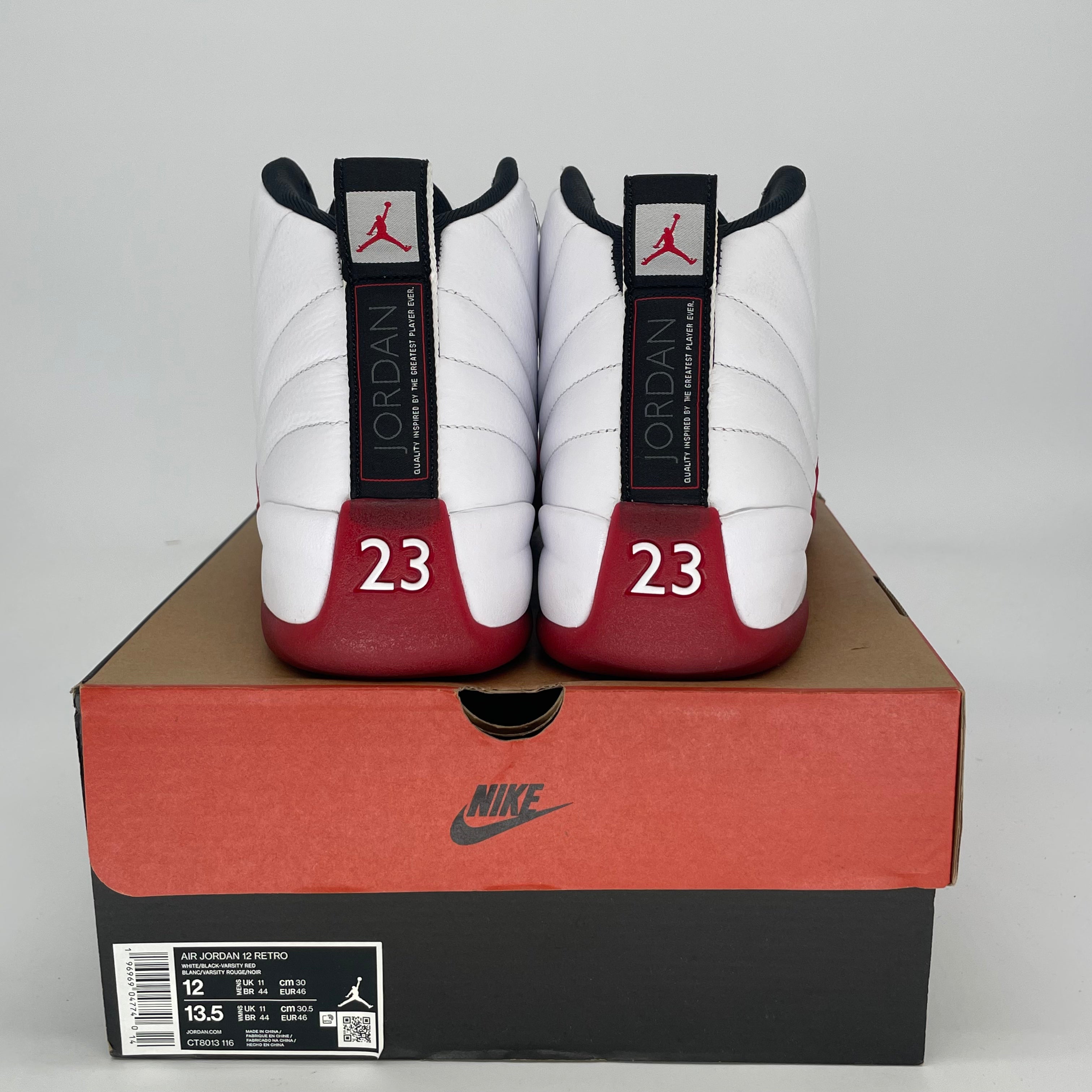 AIR JORDAN 12 CHERRY CT8013-116 SIZE 12/13.5W