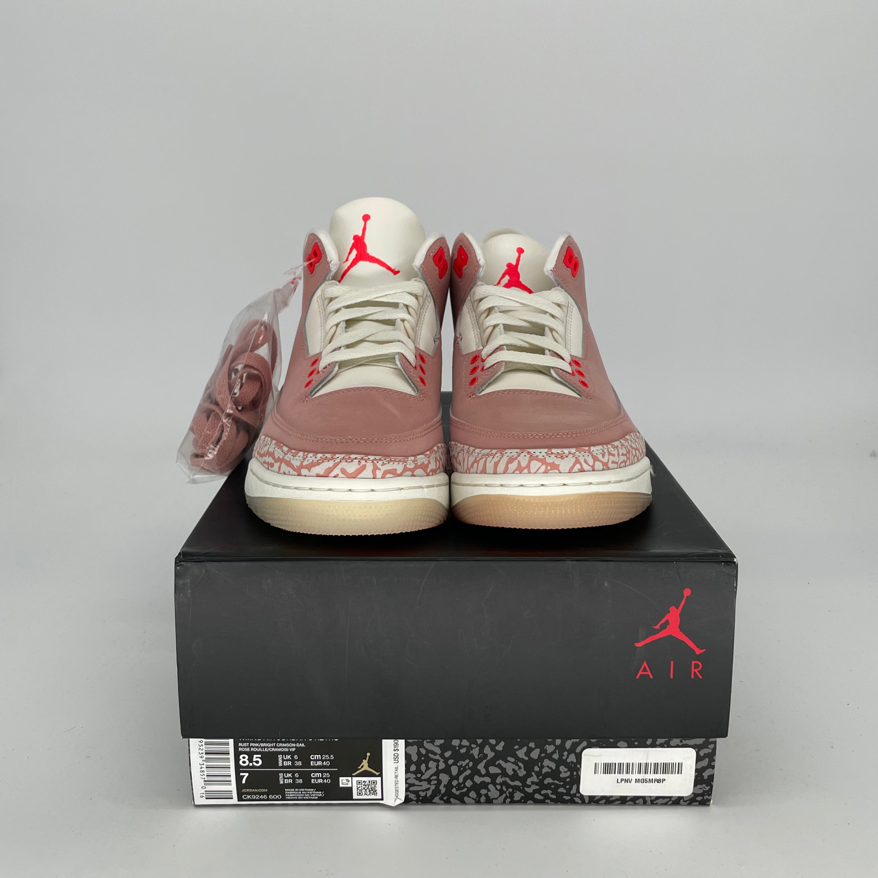 AIR JORDAN 3 RUST PINK W SIZE 7/8.5W CK9246-600