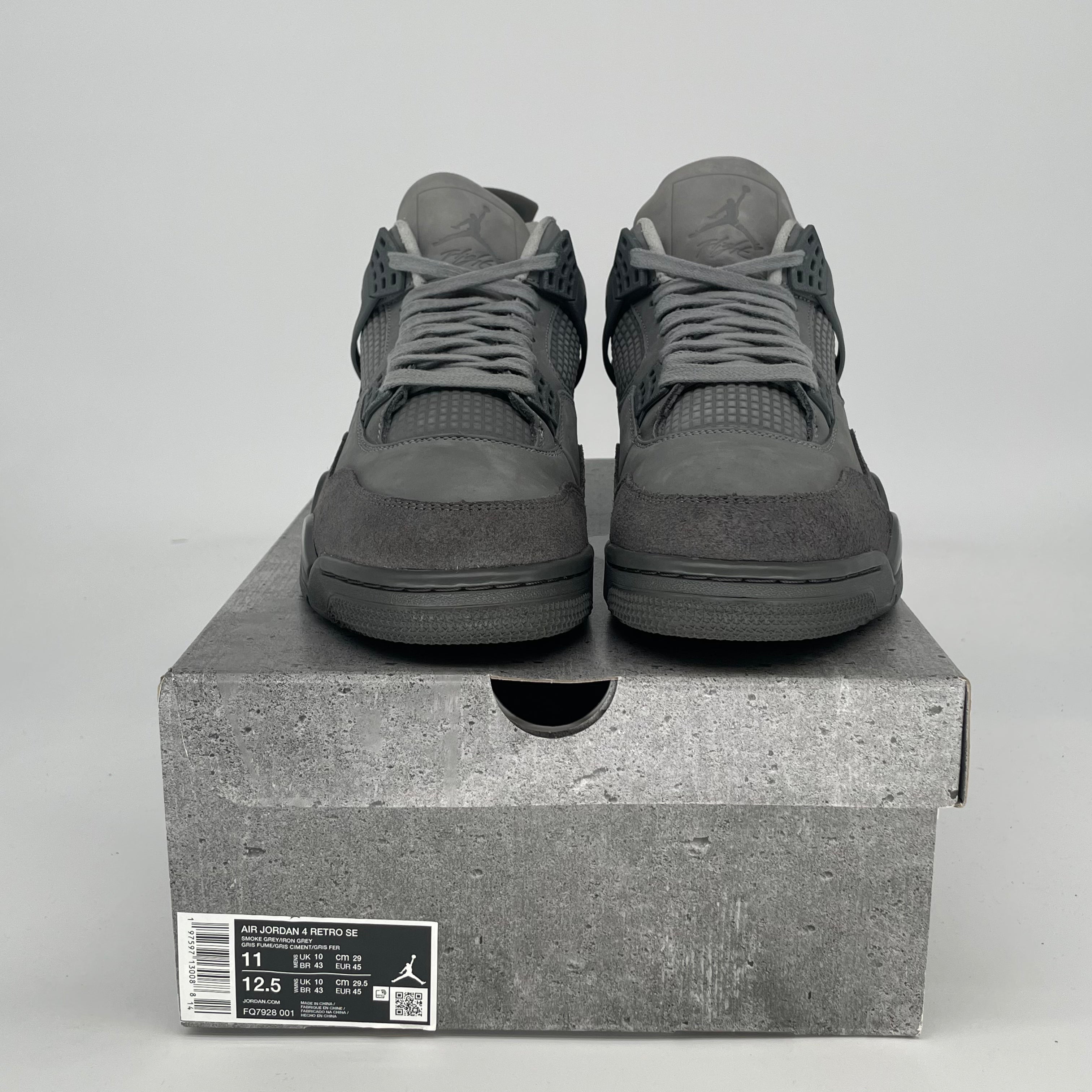 AIR JORDAN 4 WET CEMENT FQ7928-001 SIZE 11/12.5W
