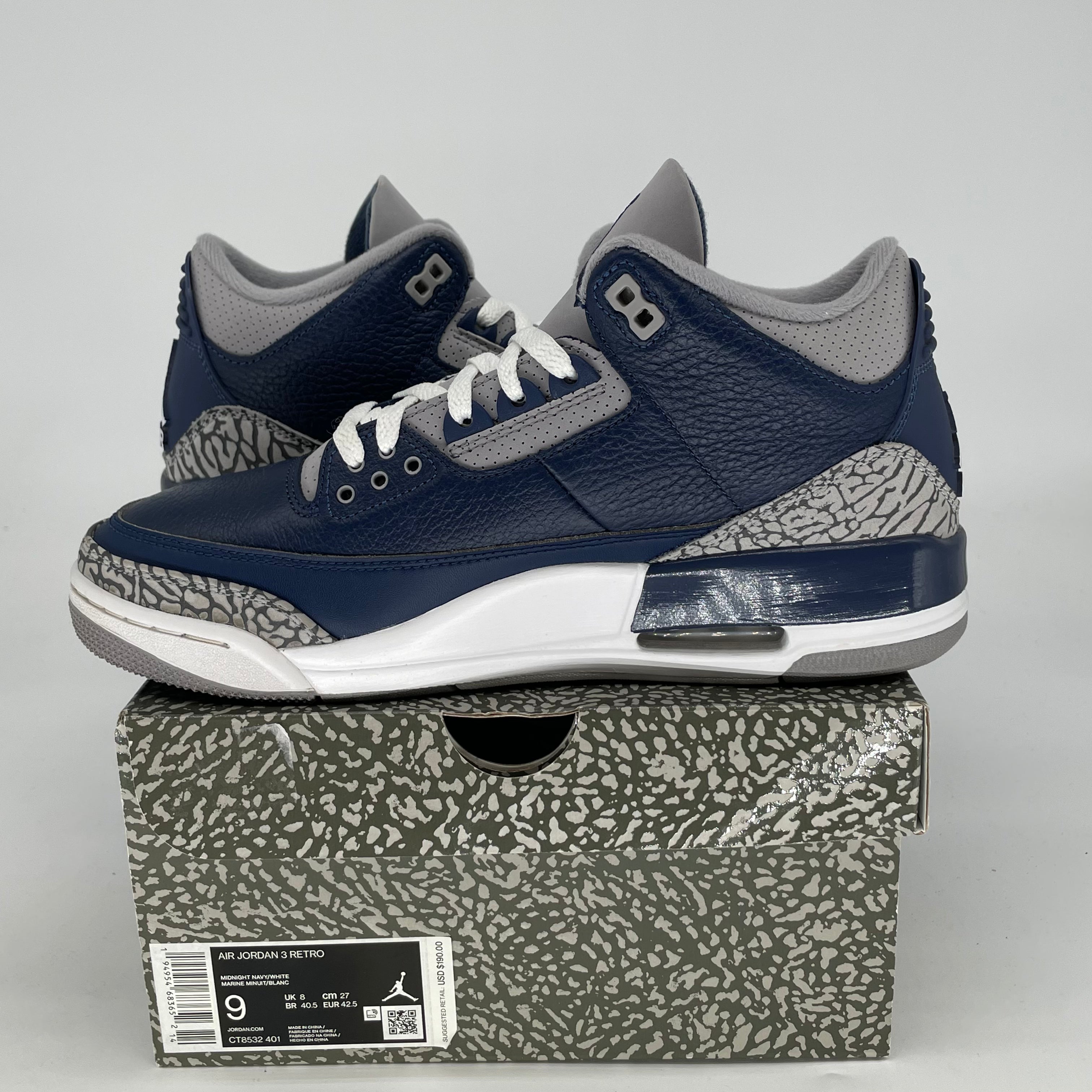AIR JORDAN 3 GEORGETOWN SIZE 9/10.5W CT8532-401