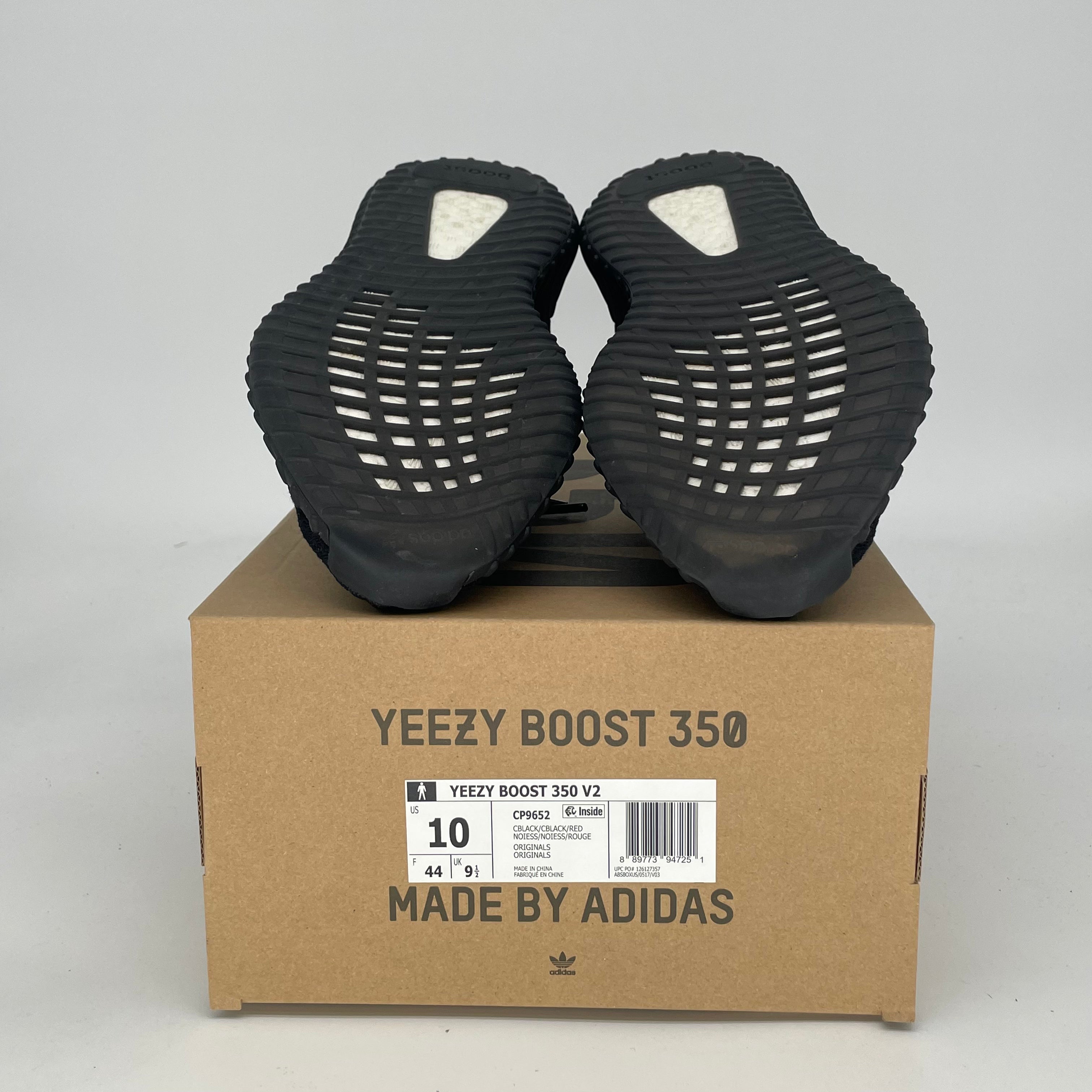 ADIDAS YEEZY 350 V2 BLACK RED CP9652 SIZE 10/11.5W