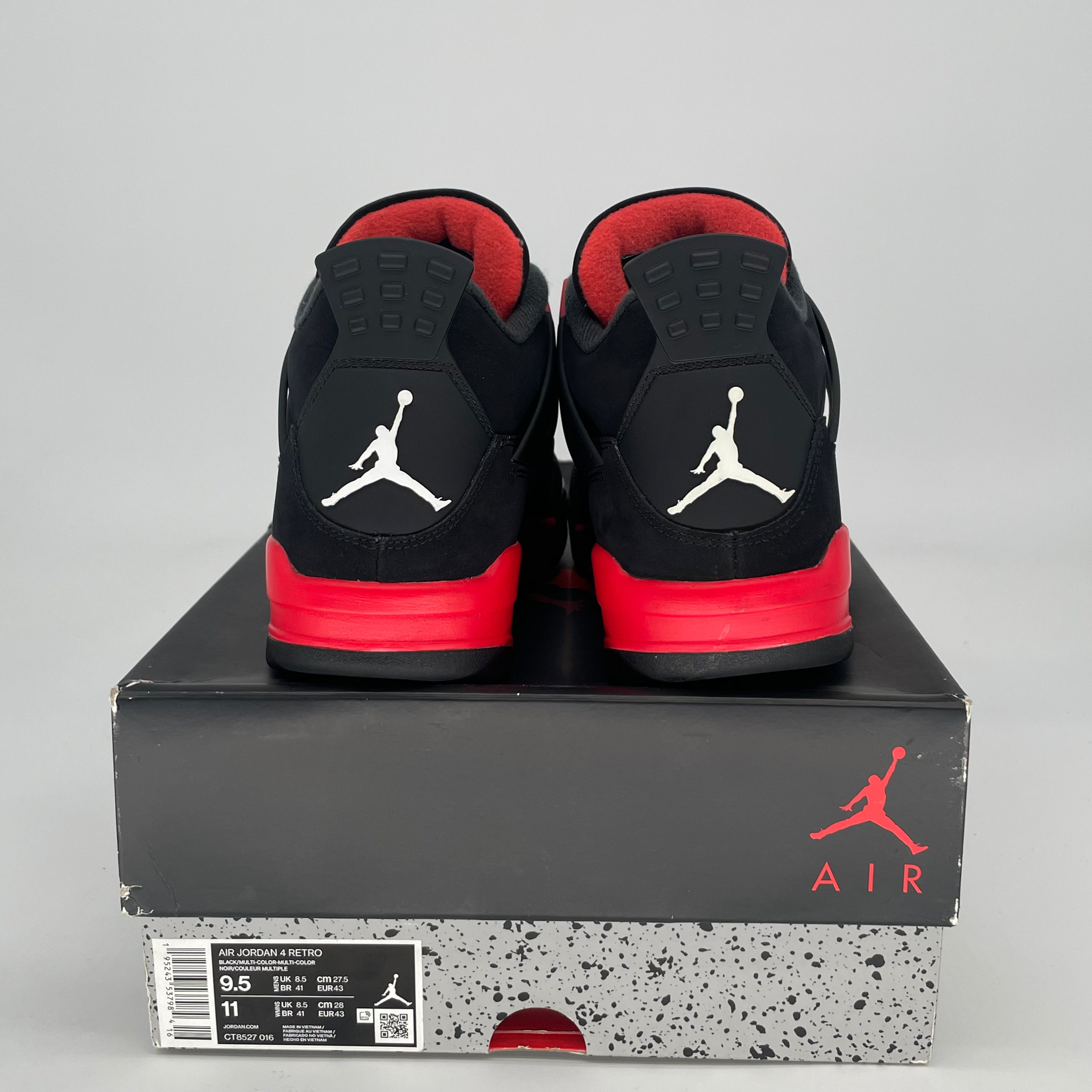 AIR JORDAN 4 RED THUNDER CT8527-016 SIZE 9.5/11W