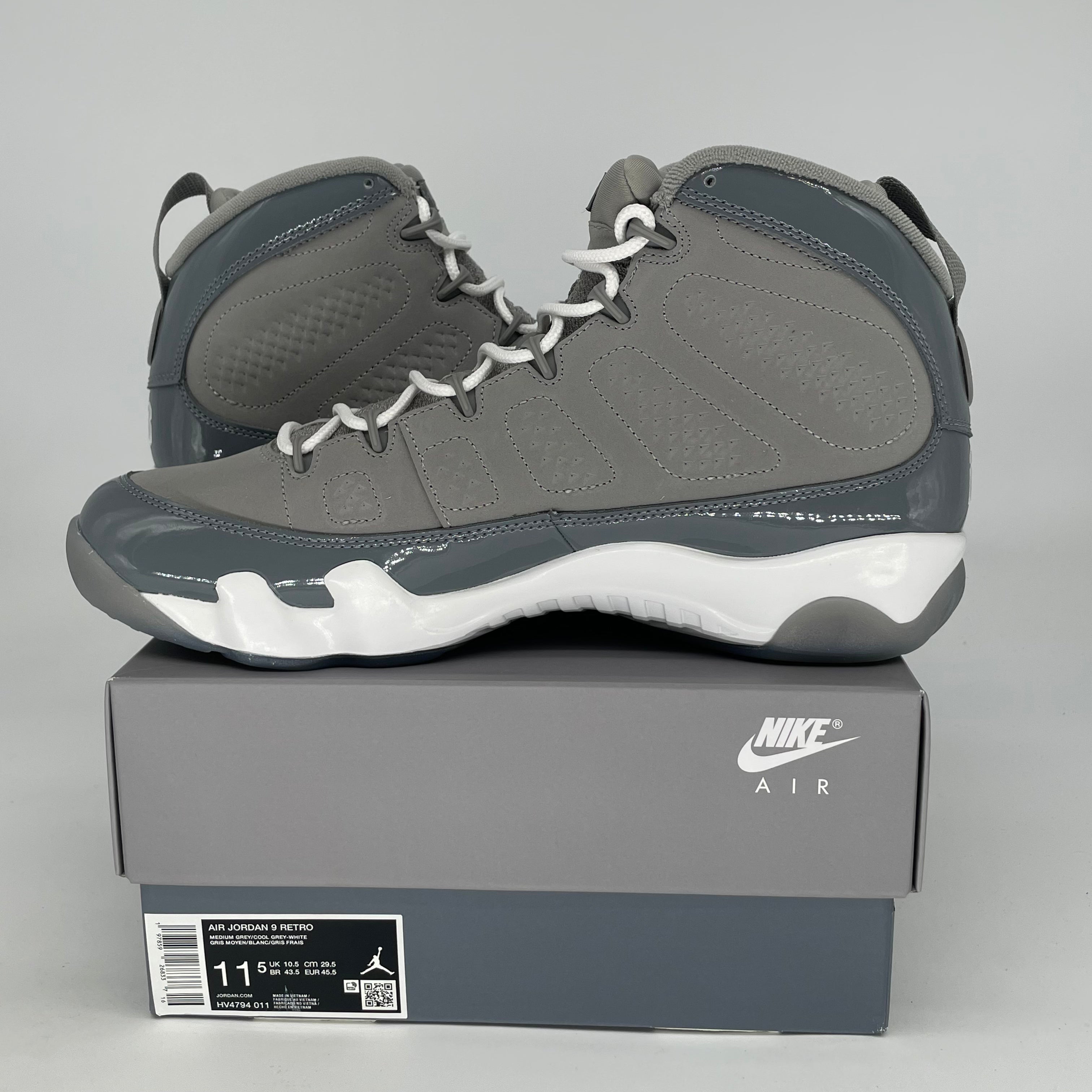 AIR JORDAN 9 COOL GREY HV4794-011 SIZE 11.5/13W