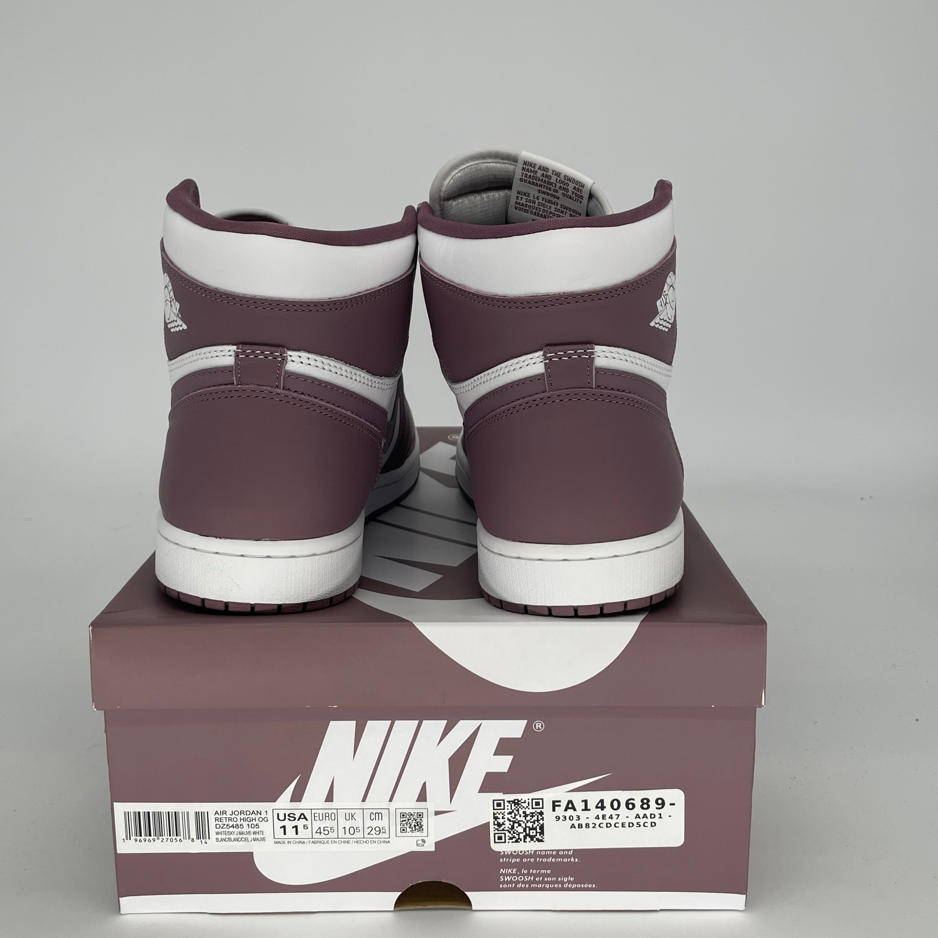 AIR JORDAN 1 MAUVE SIZE 11.5 DZ5485-105
