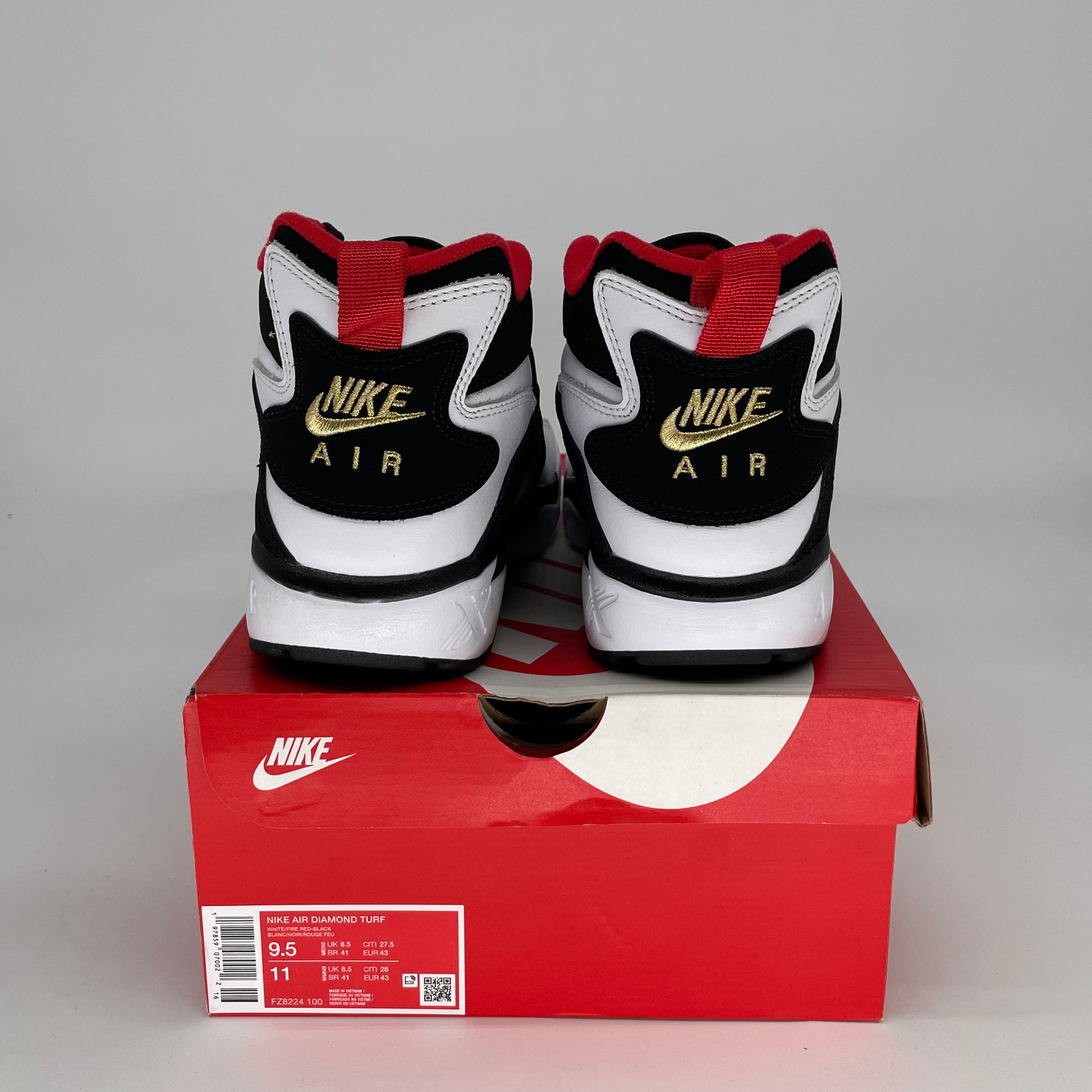 NIKE AIR DIAMOND TURF 49ERS SIZE 9.5/11W FZ8224-100