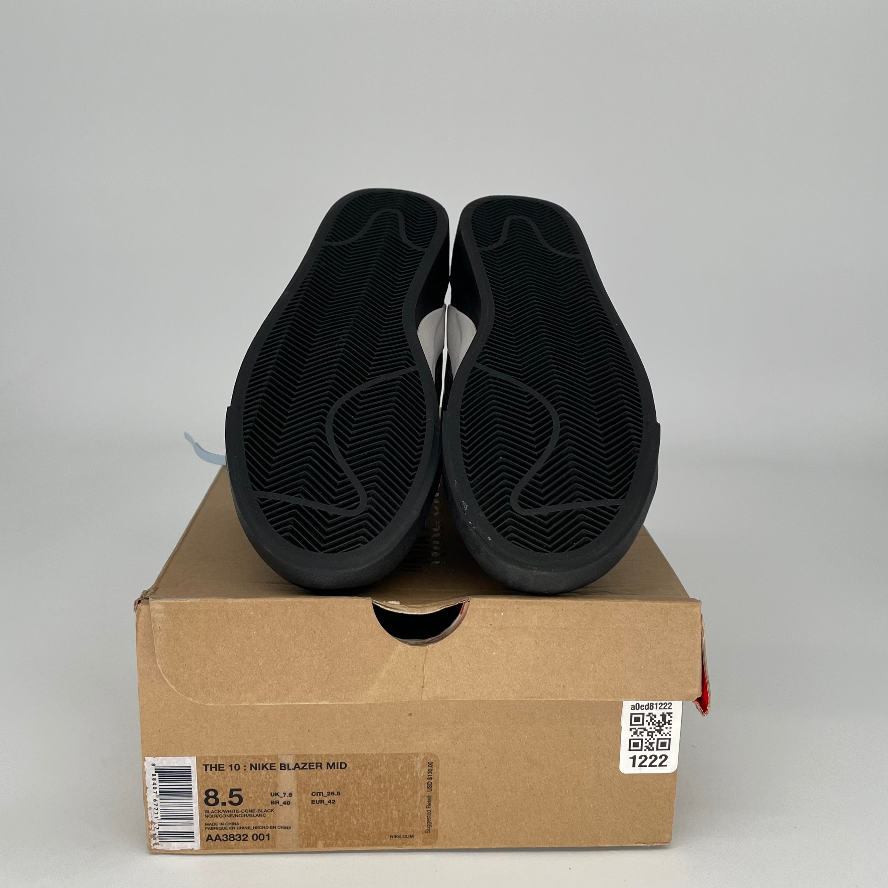 NIKE BLAZER MID OFF WHITE GRIM REAPER SIZE 8.5 AA3832-001