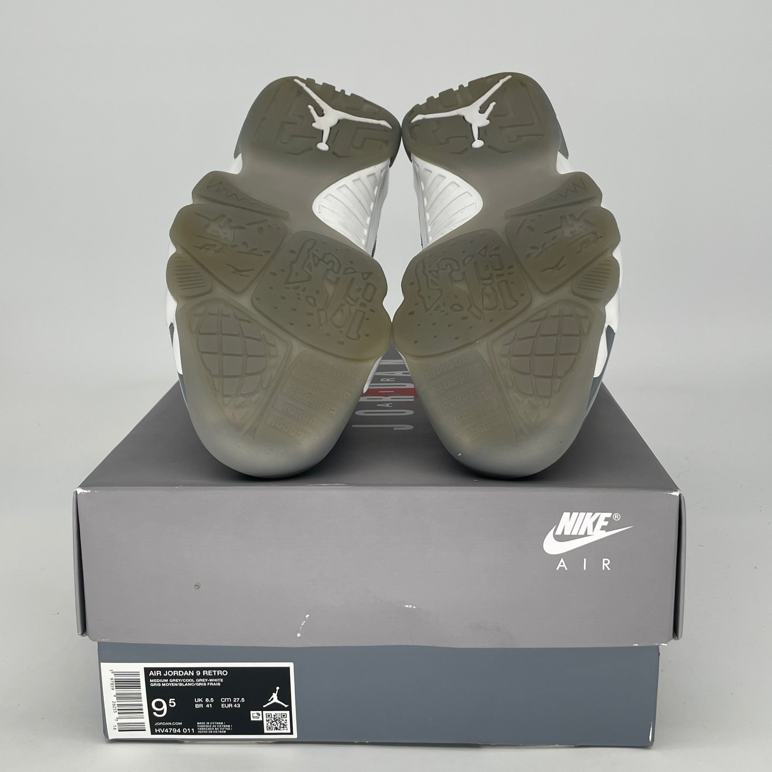 AIR JORDAN 9 COOL GREY HV4794-011 SIZE 9.5/11W