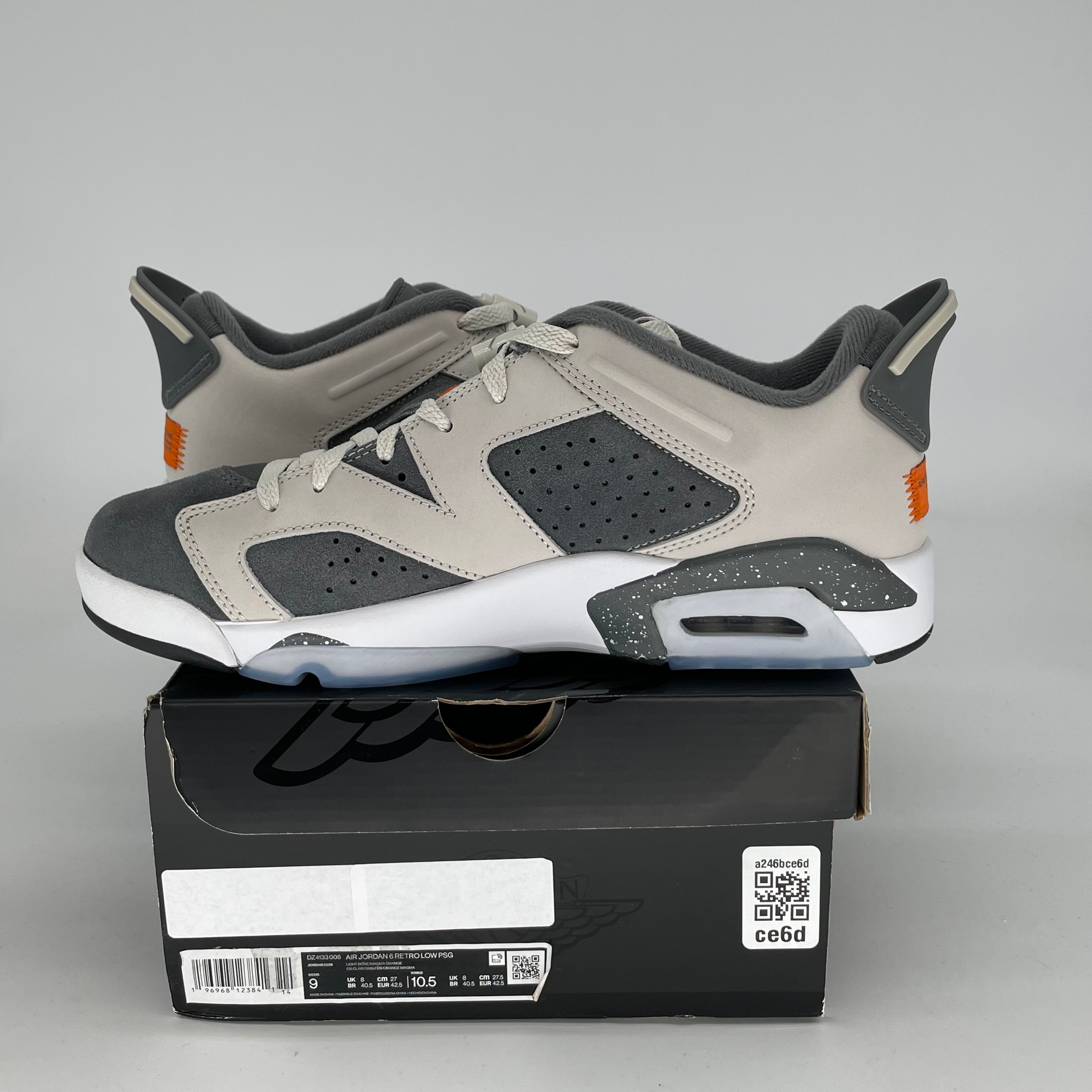 AIR JORDAN 6 LOW PSG SIZE 9/10.5W DZ4133-008