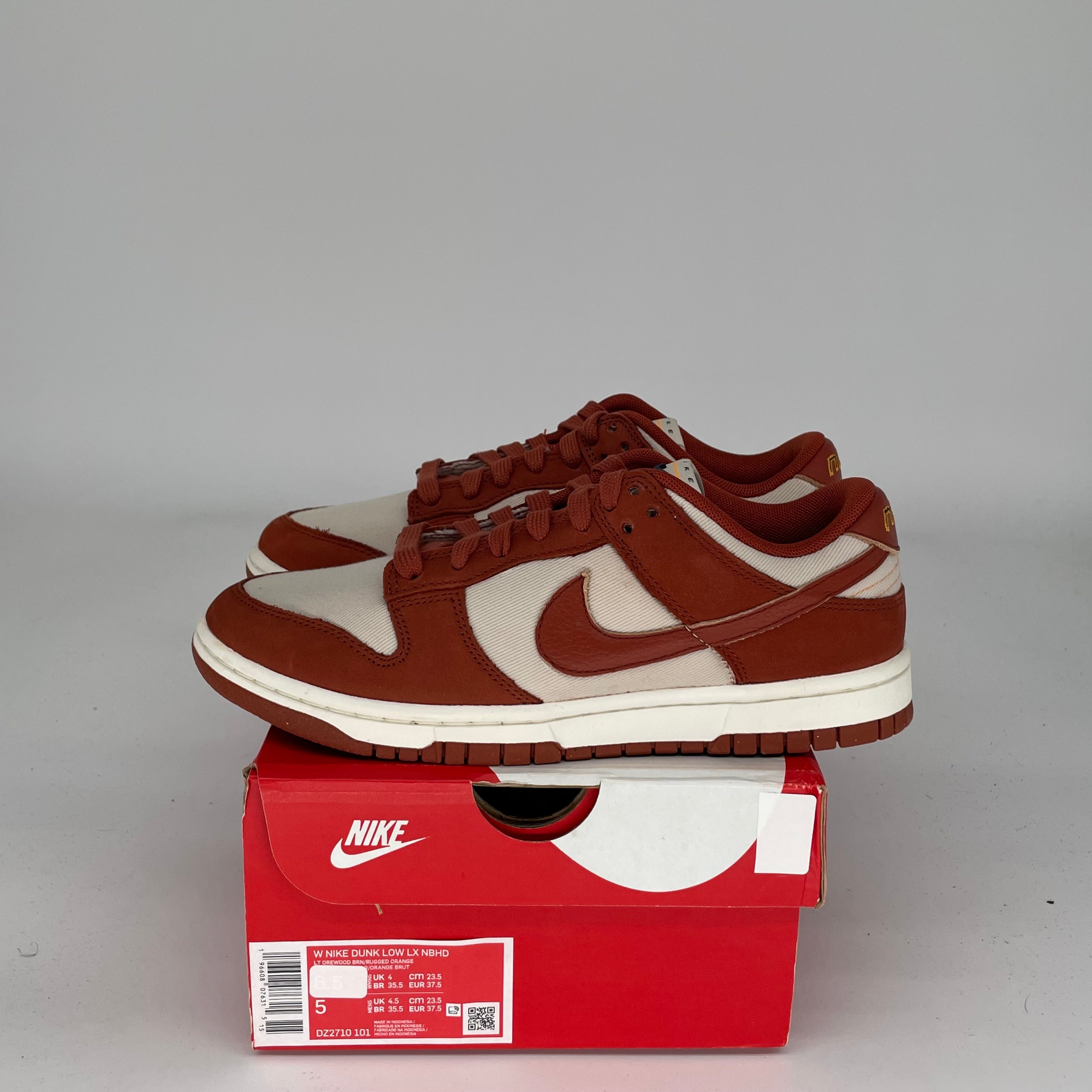 NIKE DUNK LOW LIGHT OREWOOD BROWN RUGGED ORANGE W SIZE 5/6.5W DZ2710-101