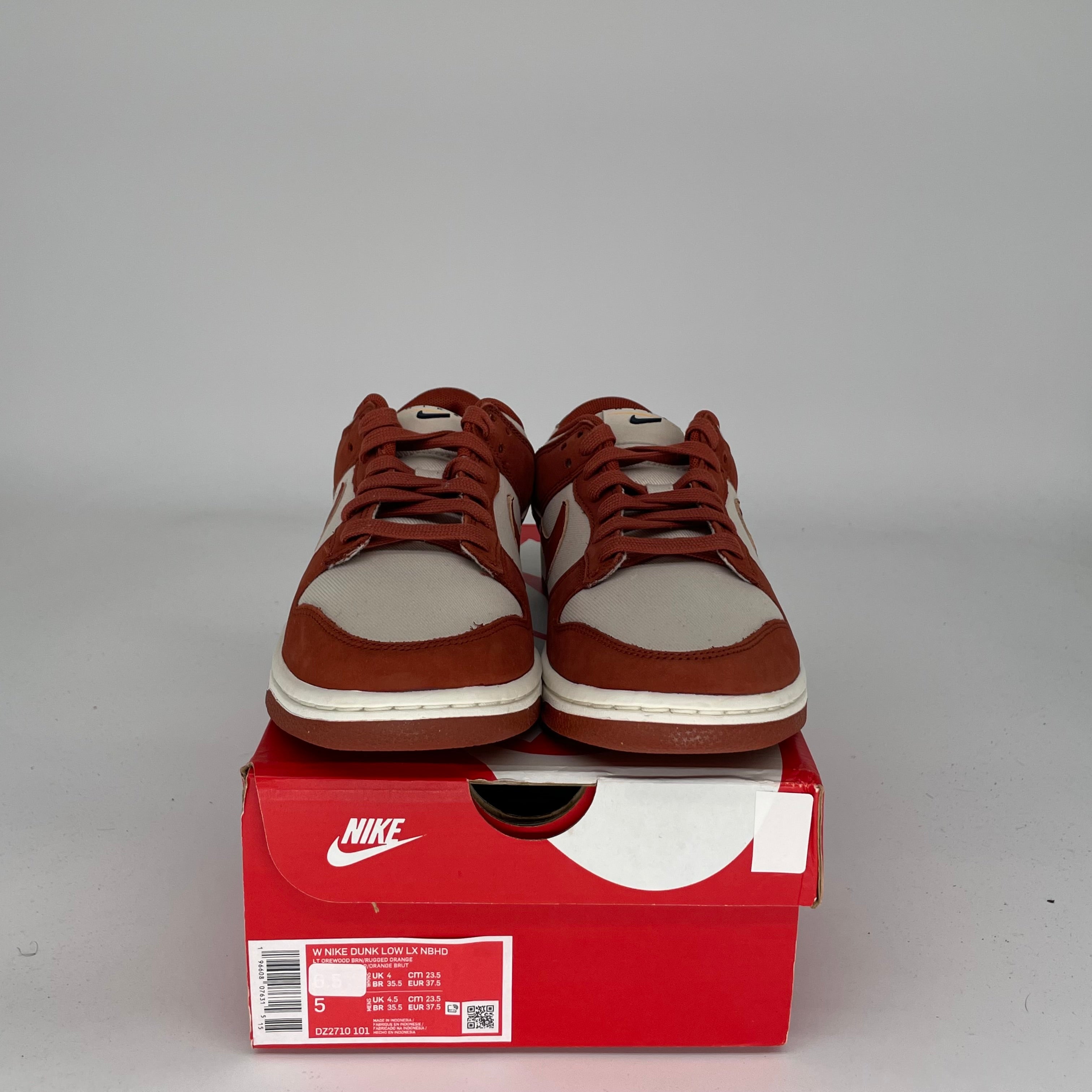 NIKE DUNK LOW LIGHT OREWOOD BROWN RUGGED ORANGE W SIZE 5/6.5W DZ2710-101