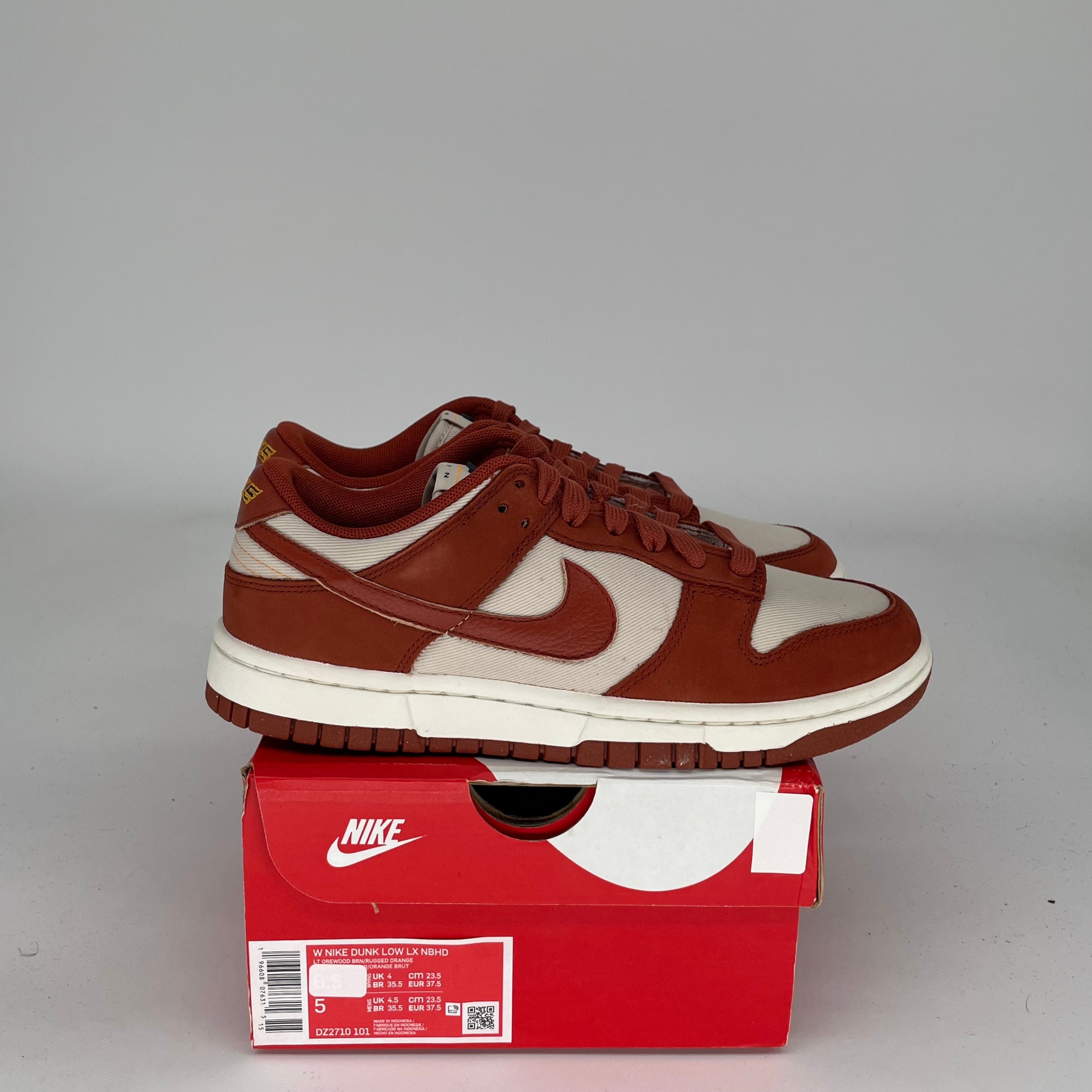NIKE DUNK LOW LIGHT OREWOOD BROWN RUGGED ORANGE W SIZE 5/6.5W DZ2710-101