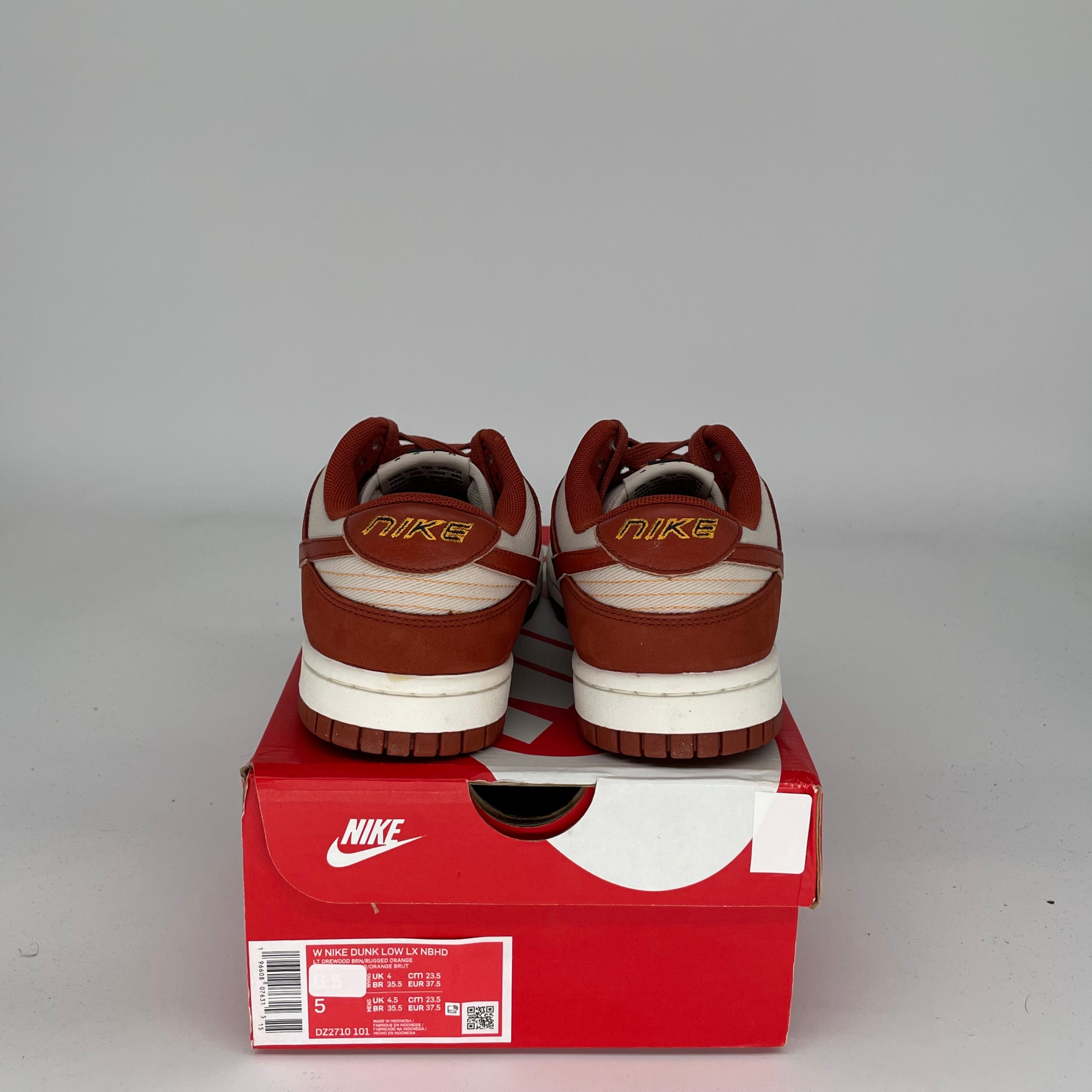 NIKE DUNK LOW LIGHT OREWOOD BROWN RUGGED ORANGE W SIZE 5/6.5W DZ2710-101