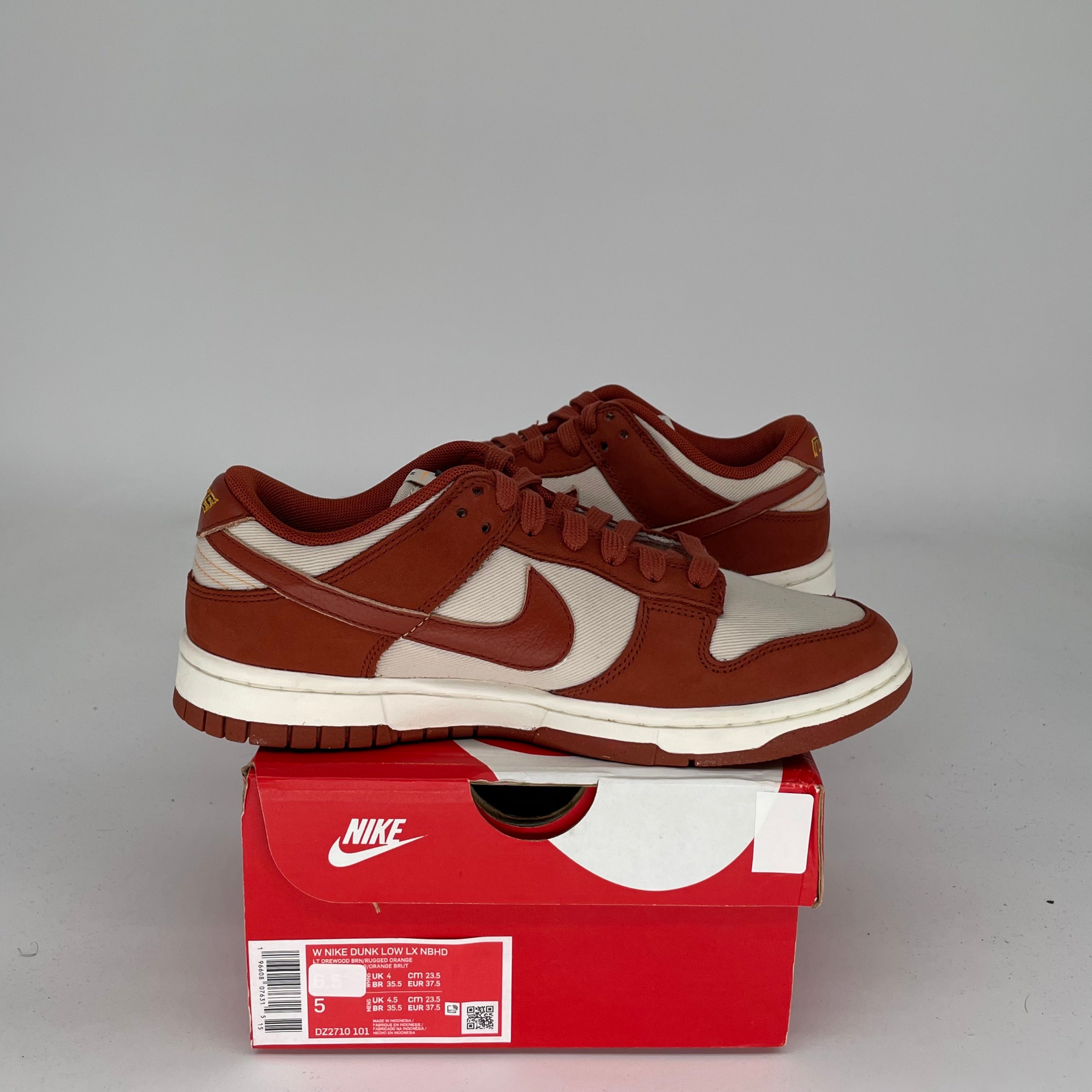 NIKE DUNK LOW LIGHT OREWOOD BROWN RUGGED ORANGE W SIZE 5/6.5W DZ2710-101