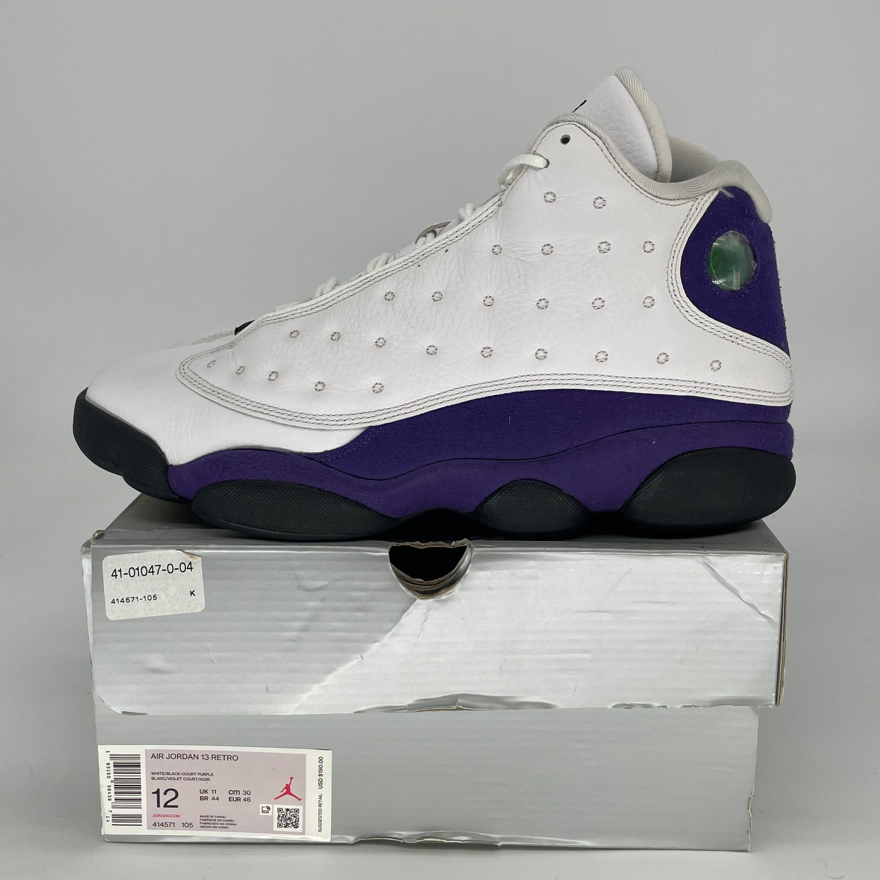 AIR JORDAN 13 LAKERS 414571-105 SIZE 12/13.5W