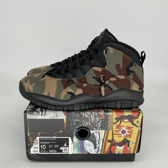 AIR JORDAN 10 WOODLAND CAMO SIZE 10 310805-201