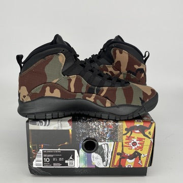 AIR JORDAN 10 WOODLAND CAMO SIZE 10 310805-201