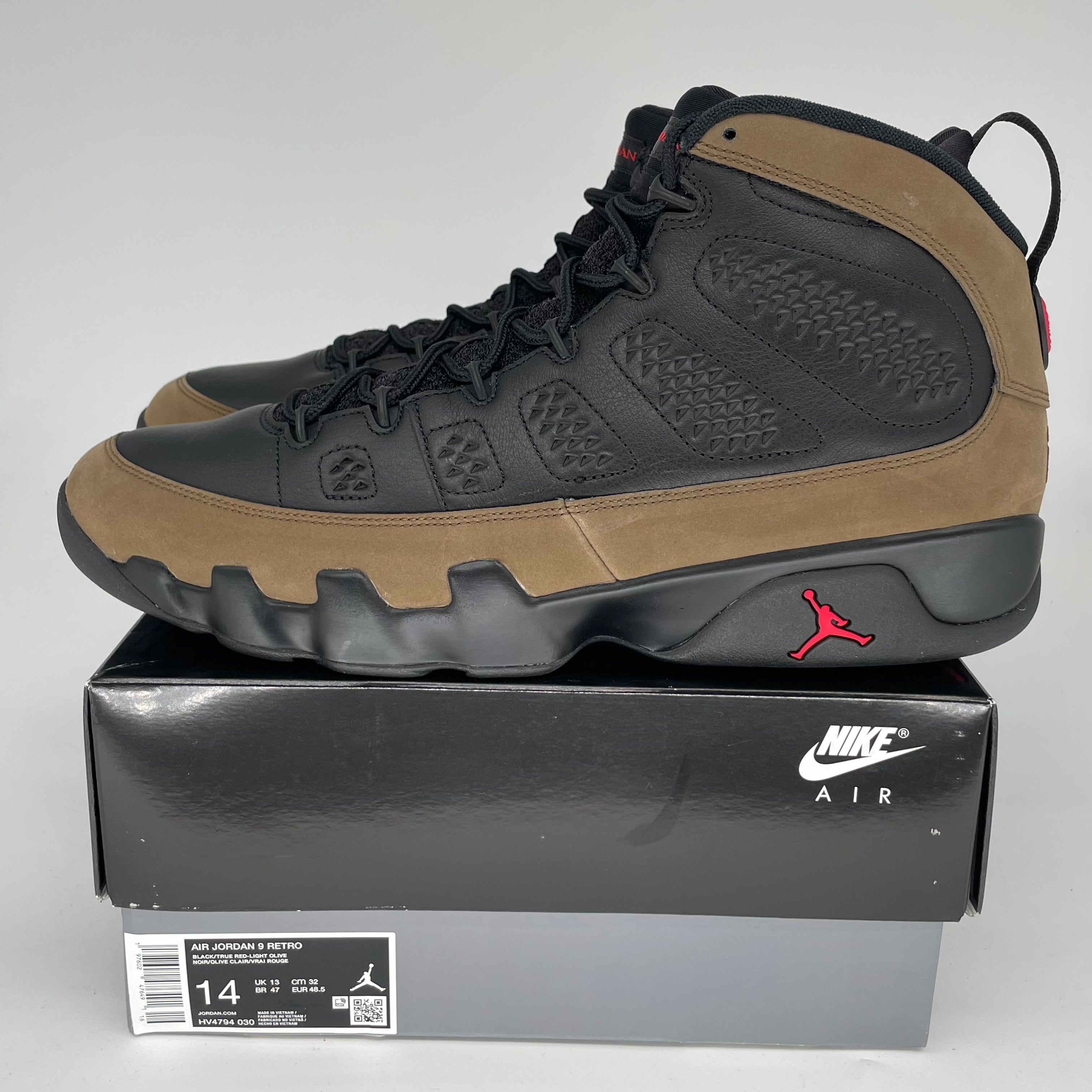 AIR JORDAN 9 OLIVE SIZE 14 HV4794-030