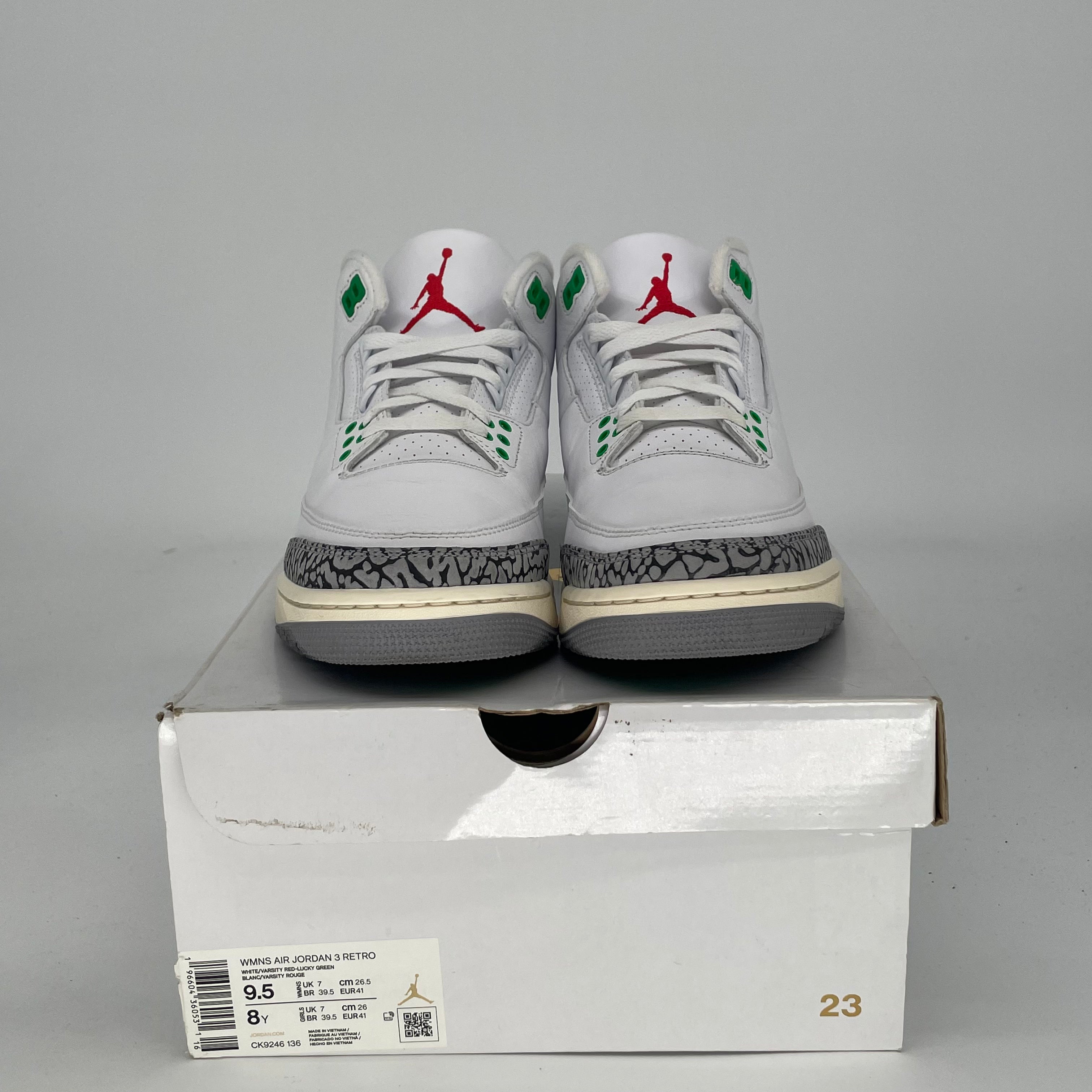 AIR JORDAN 3 LUCKY GREEN W CK9246-136 SIZE 8/9.5W