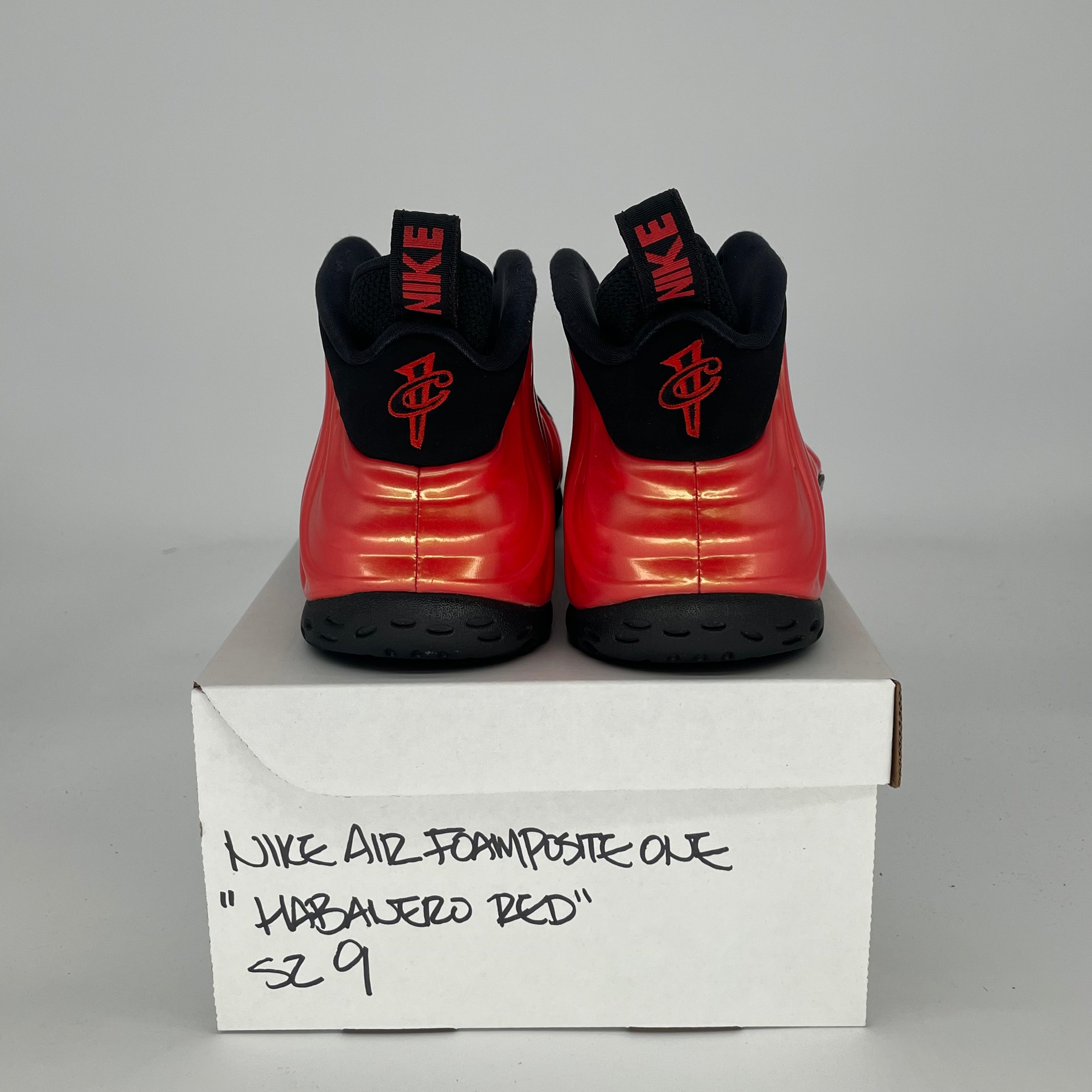 NIKE AIR FOAMPOSITE ONE HABANERO RED 314996-603 SIZE 9/10.5W