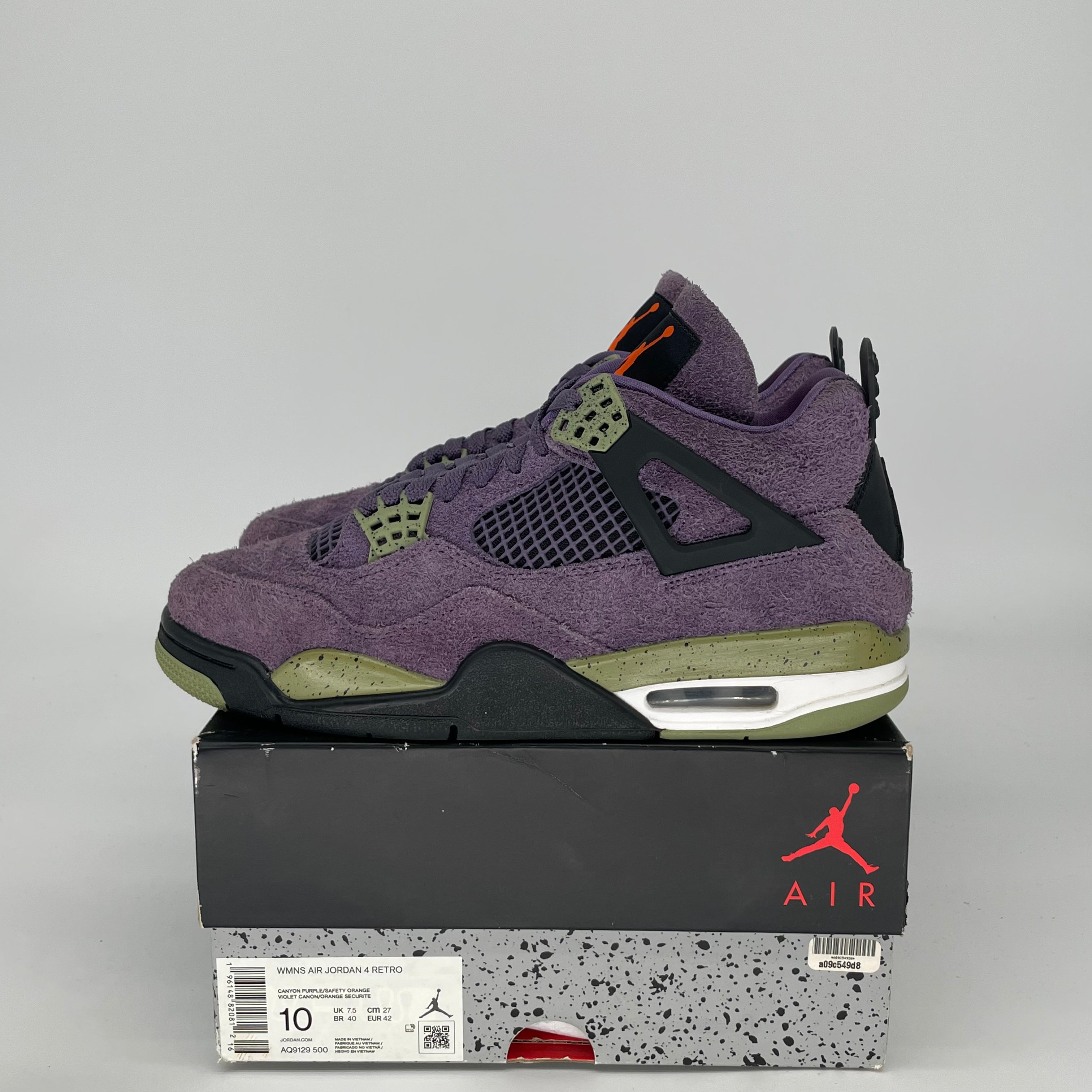 AIR JORDAN 4 CAYON PURPLE W AQ9129-500 SIZE 8.5/10W