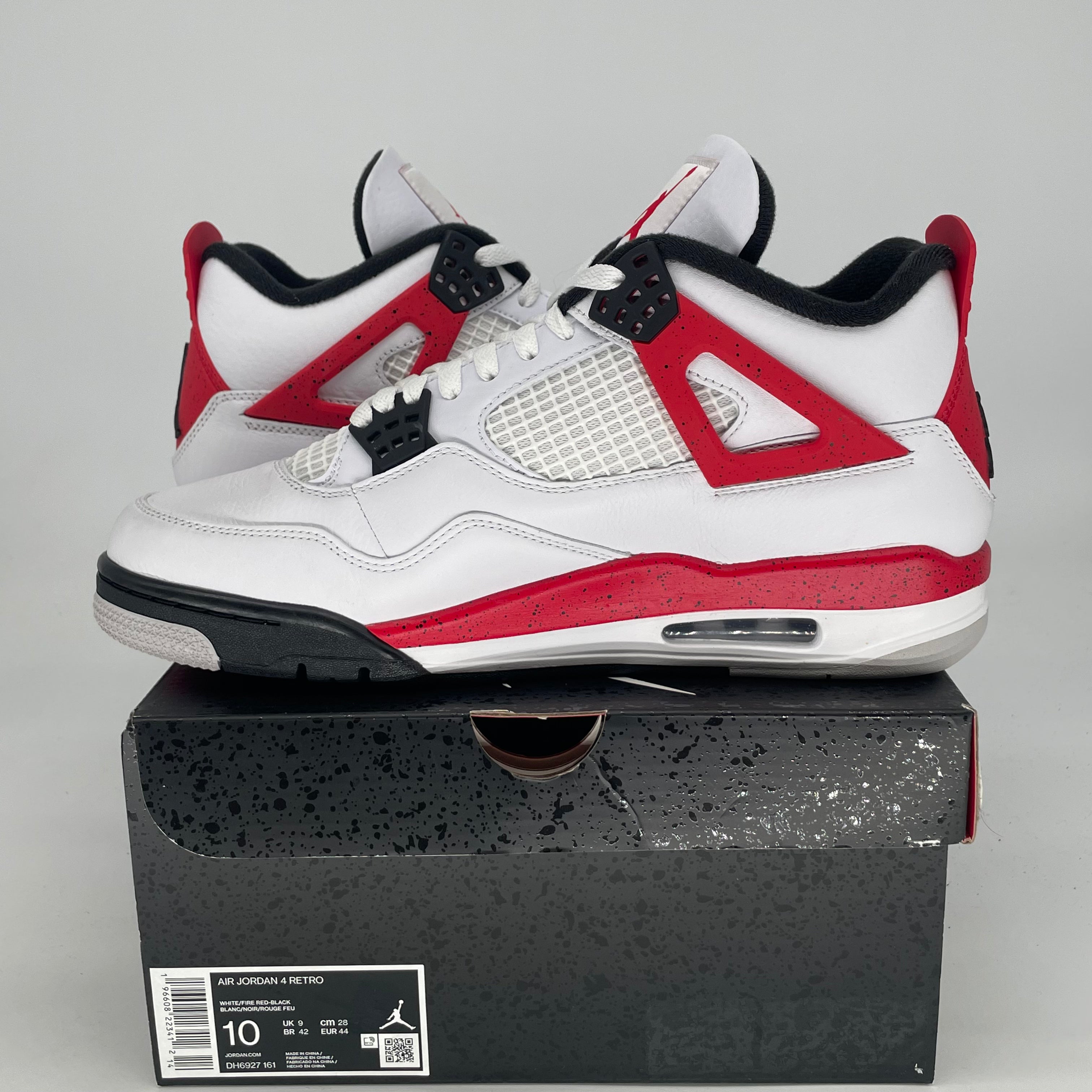 AIR JORDAN 4 RED CEMENT DH6927-161 SIZE 11/12.5W
