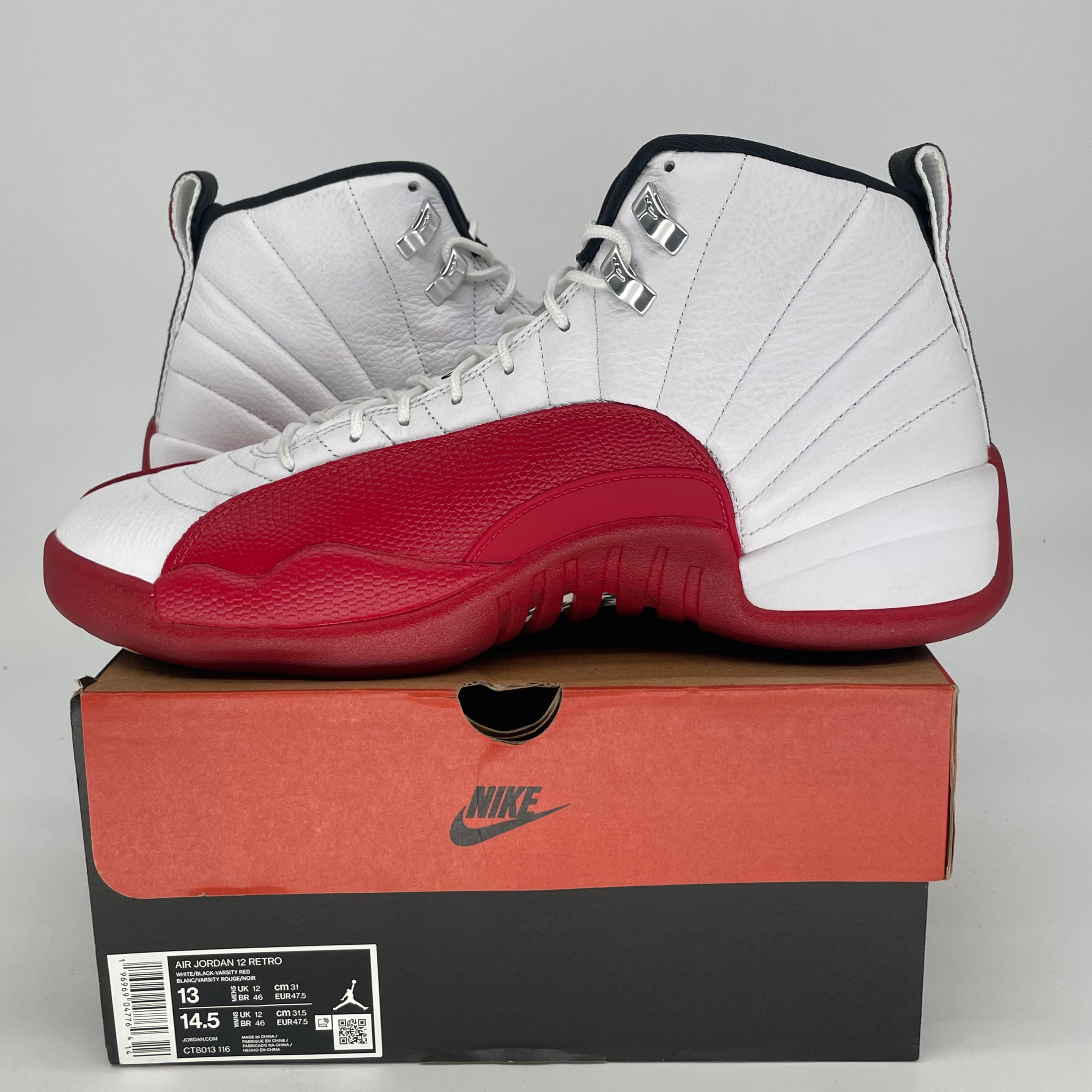 AIR JORDAN 12 CHERRY CT8013-116 SIZE 13/14.5W