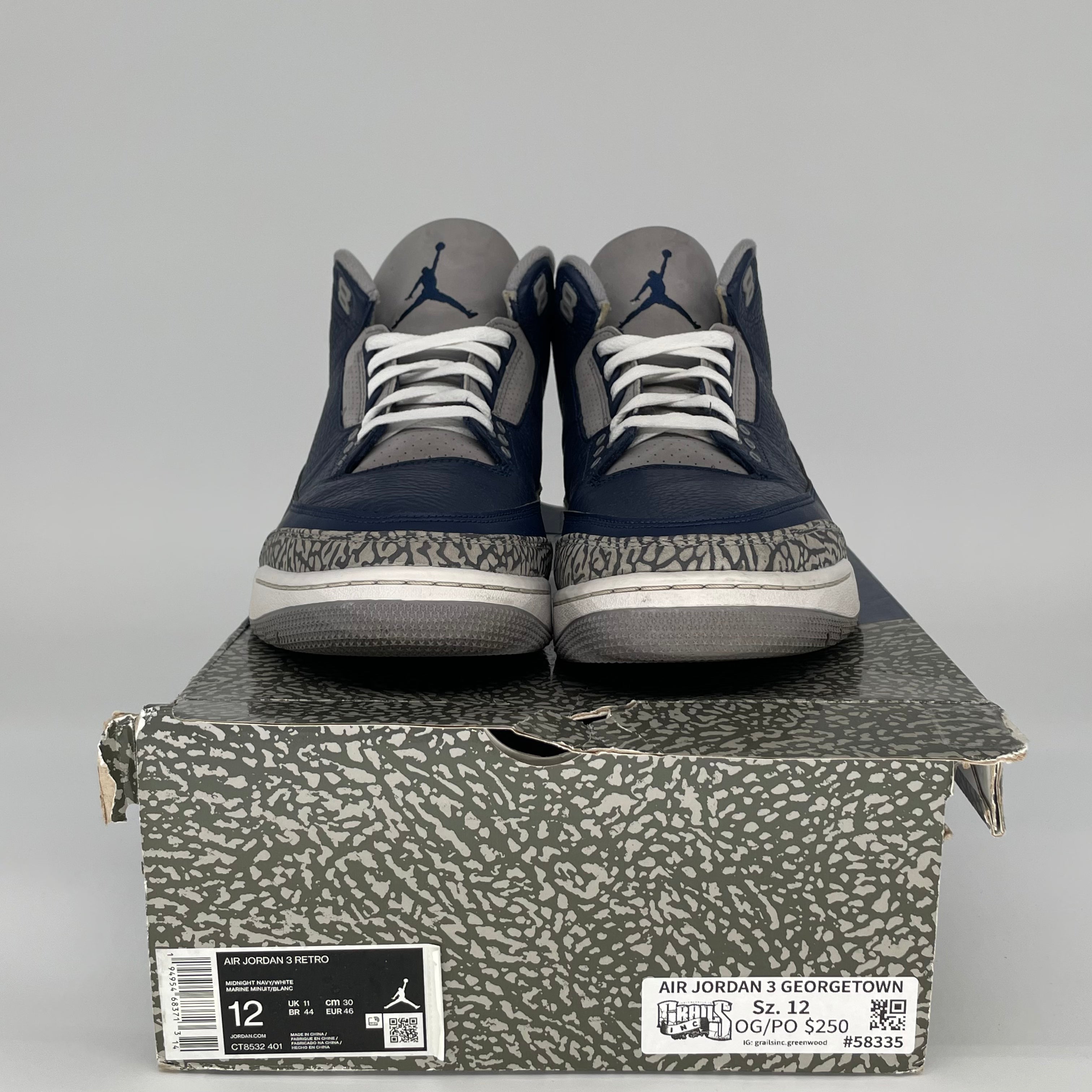 AIR JORDAN 3 GEORGETOWN SIZE 12 CT8532-401