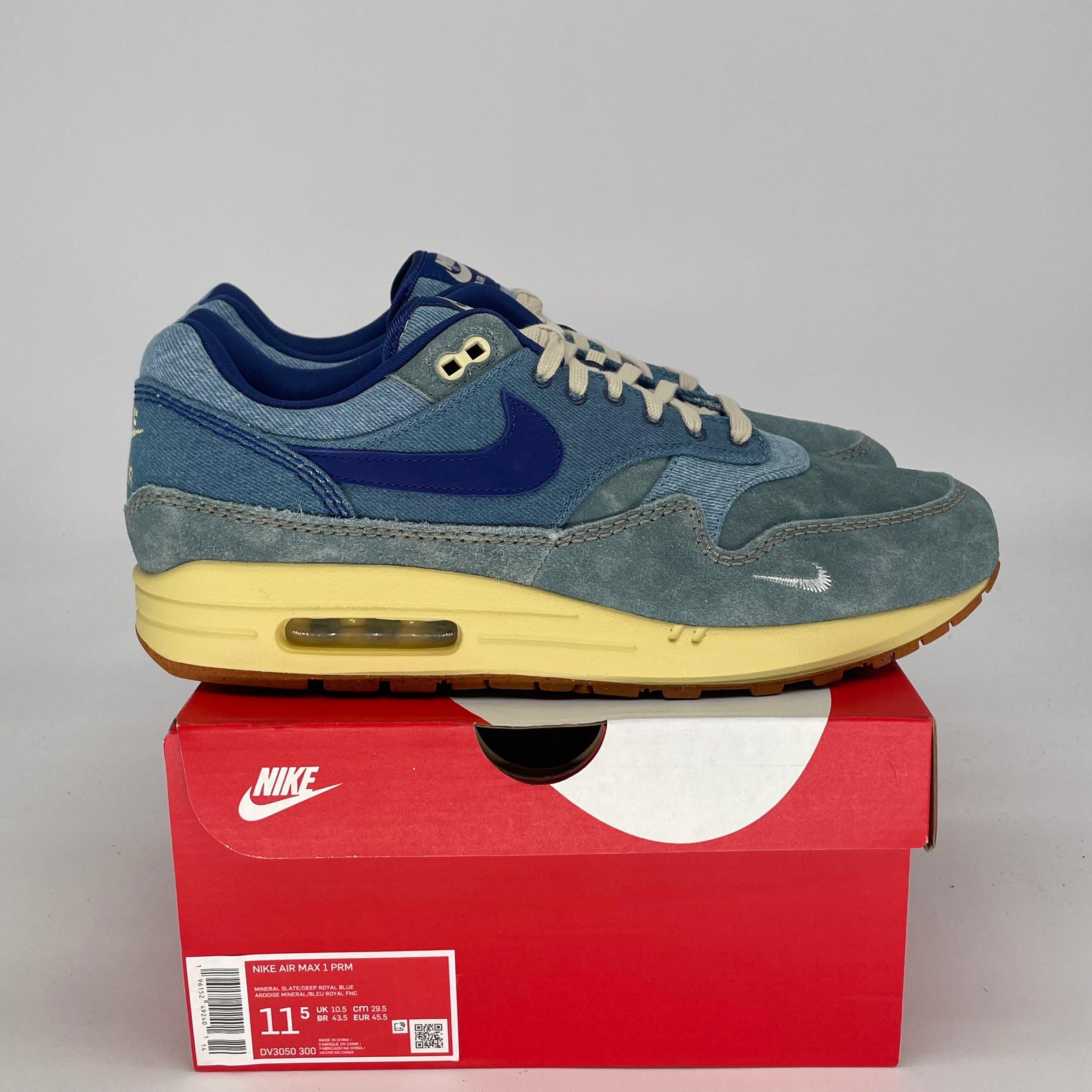 NIKE AIR MAX 1 DIRTY DENIM DV3050-300 SIZE 11.5/13W