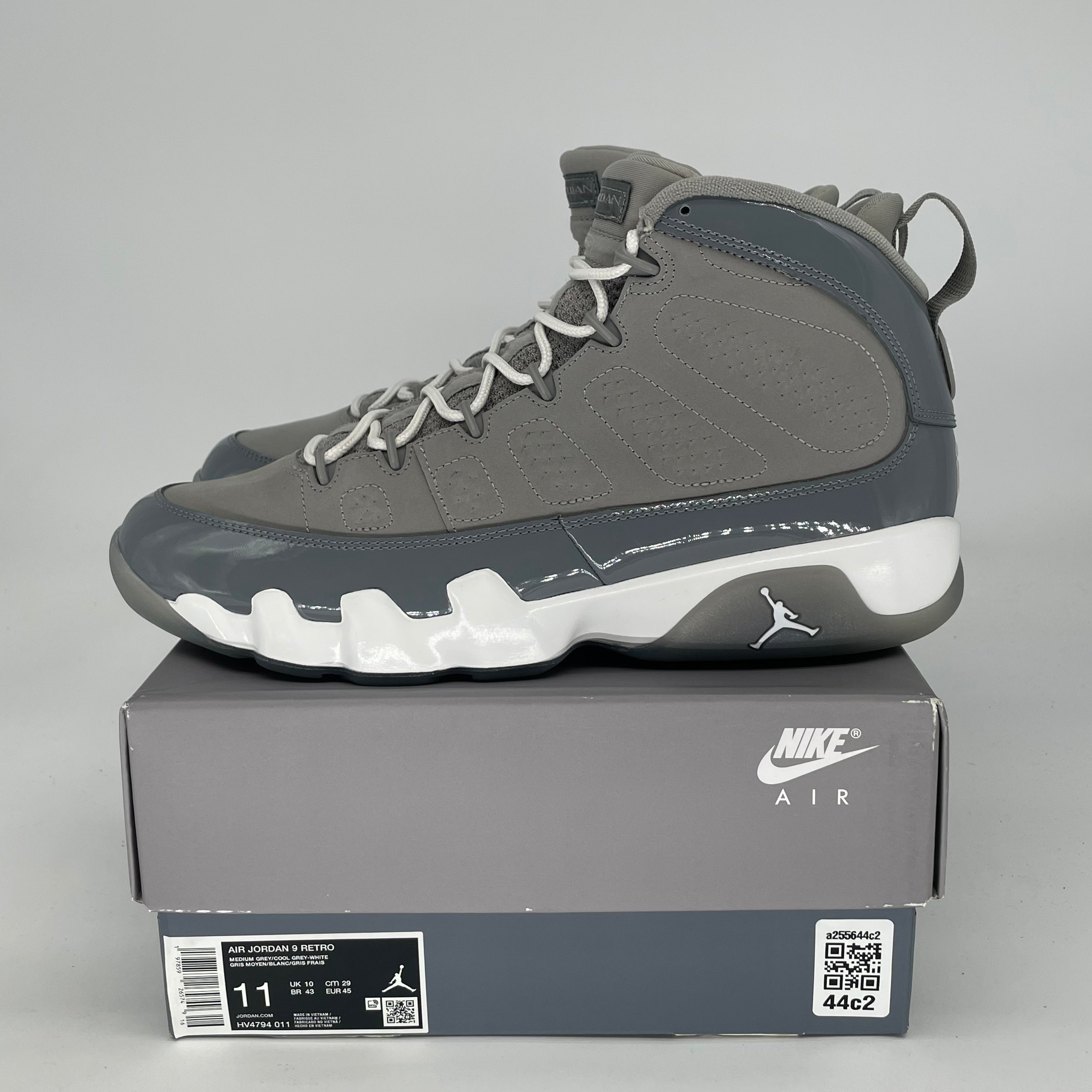 AIR JORDAN 9 COOL GREY HV4794-011 SIZE 11/12.5W