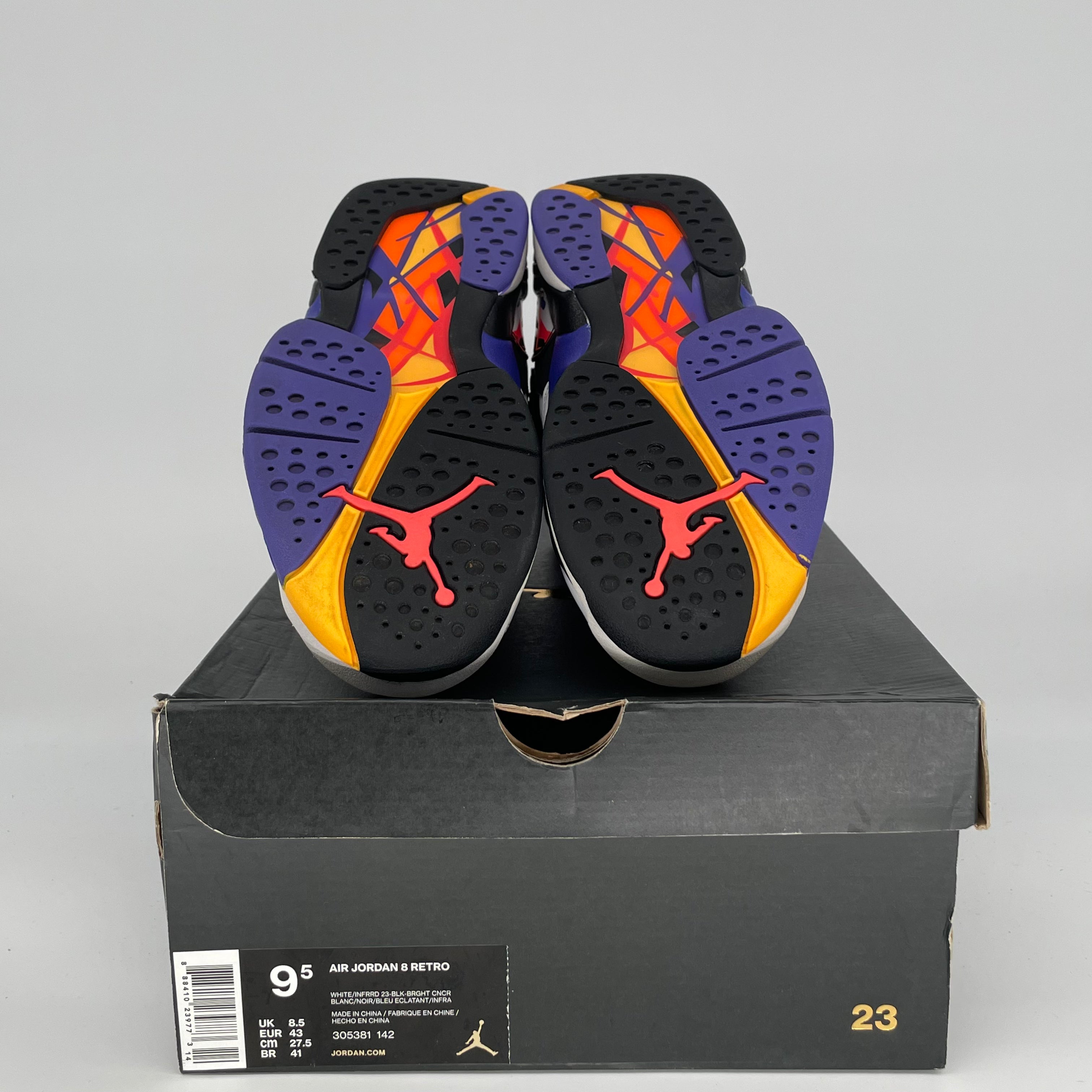 AIR JORDAN 8 THREE PEAT SIZE 9.5 305381-142