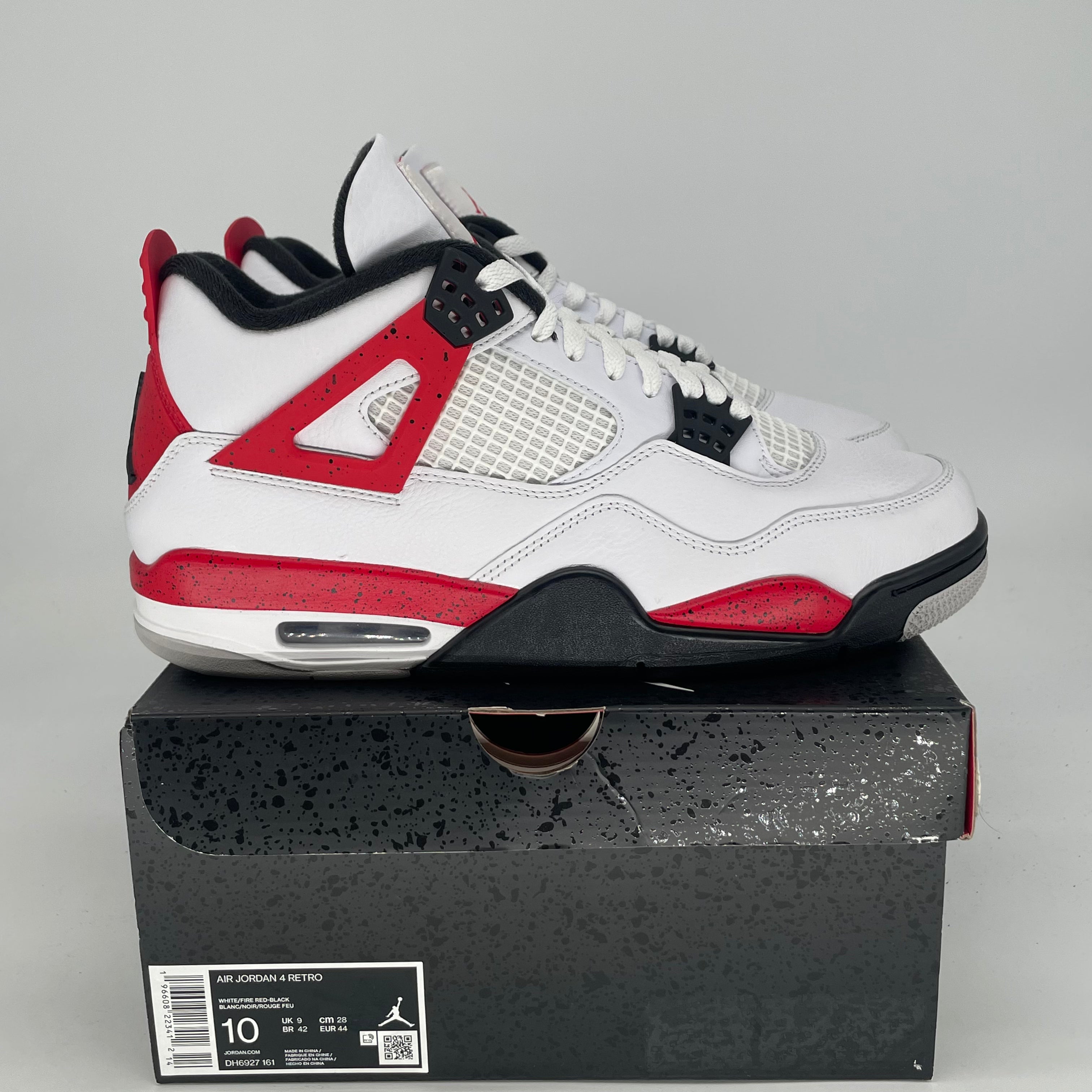 AIR JORDAN 4 RED CEMENT DH6927-161 SIZE 11/12.5W