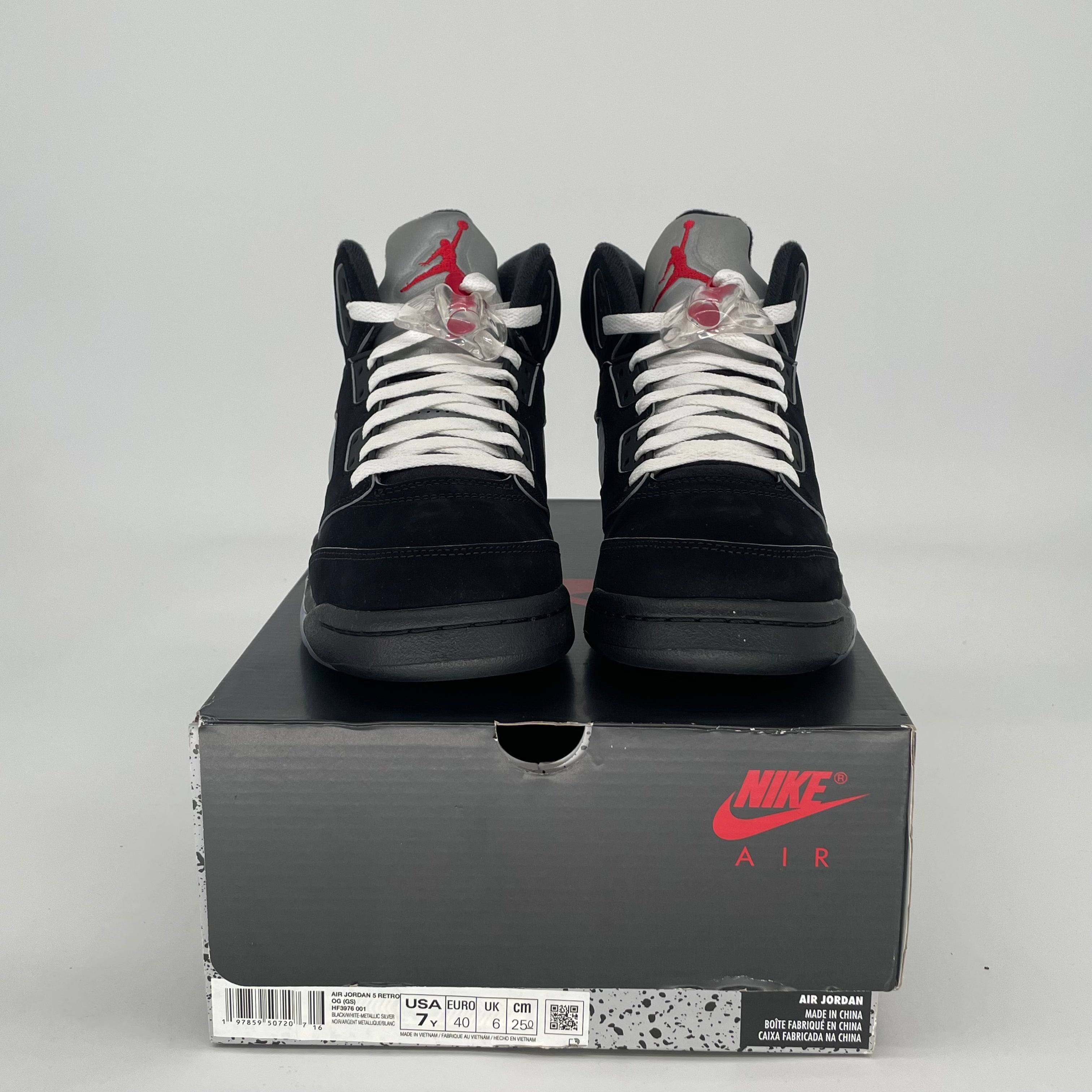AIR JORDAN 5 BLACK METALLIC REIMAGINED HF3976-001 SIZE 7/8.5W