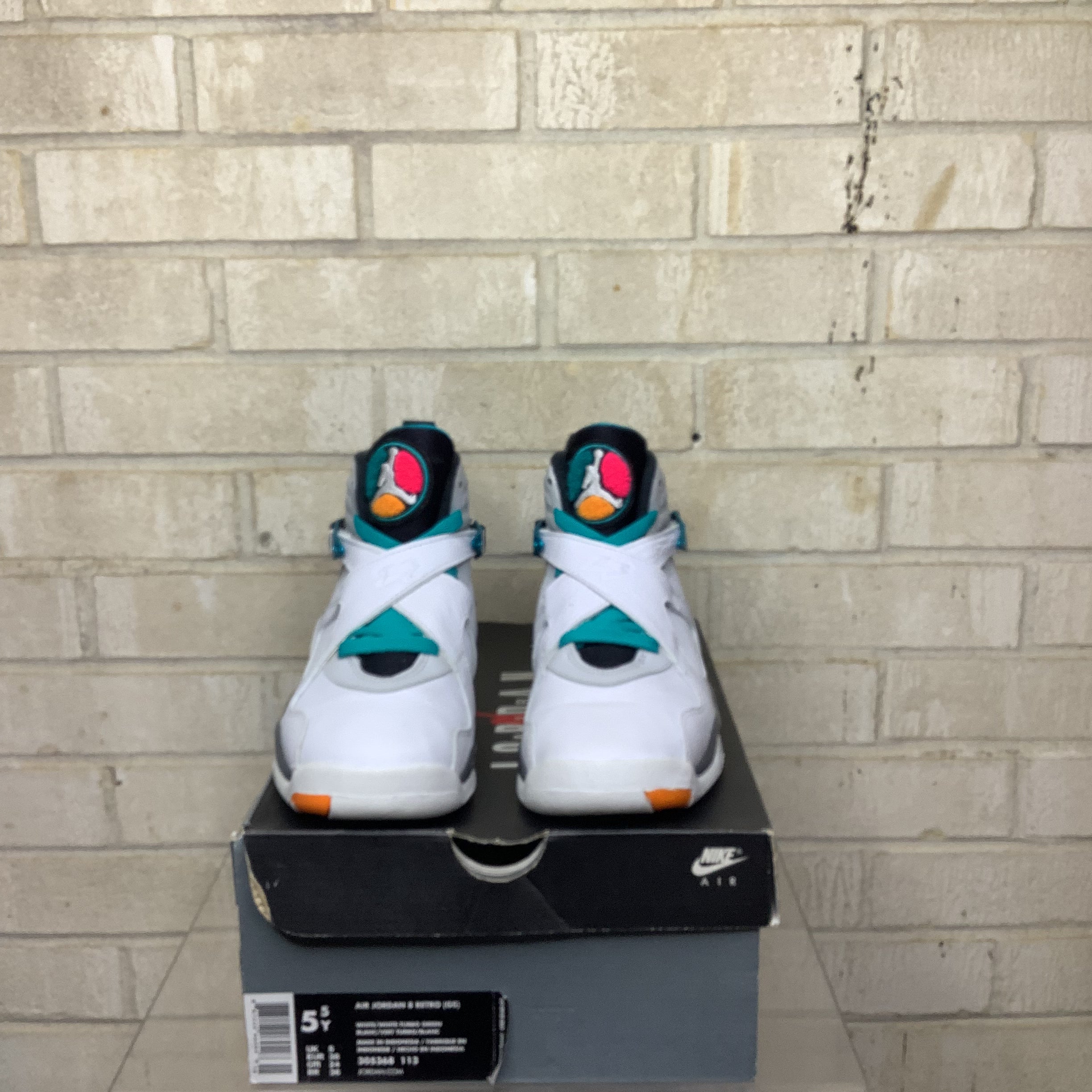 AIR JORDAN 8 SOUTH BEACH SIZE 5.5Y 305368-113